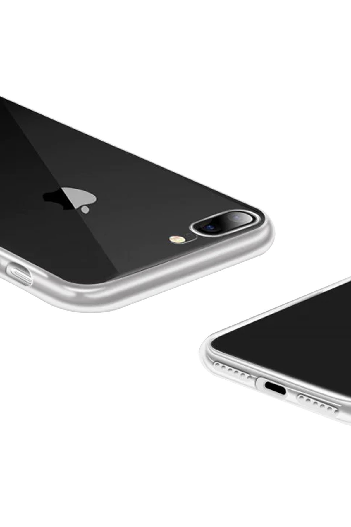 Newface iPhone 8 Plus 18D Cam Ekran Koruyucu - Beyaz