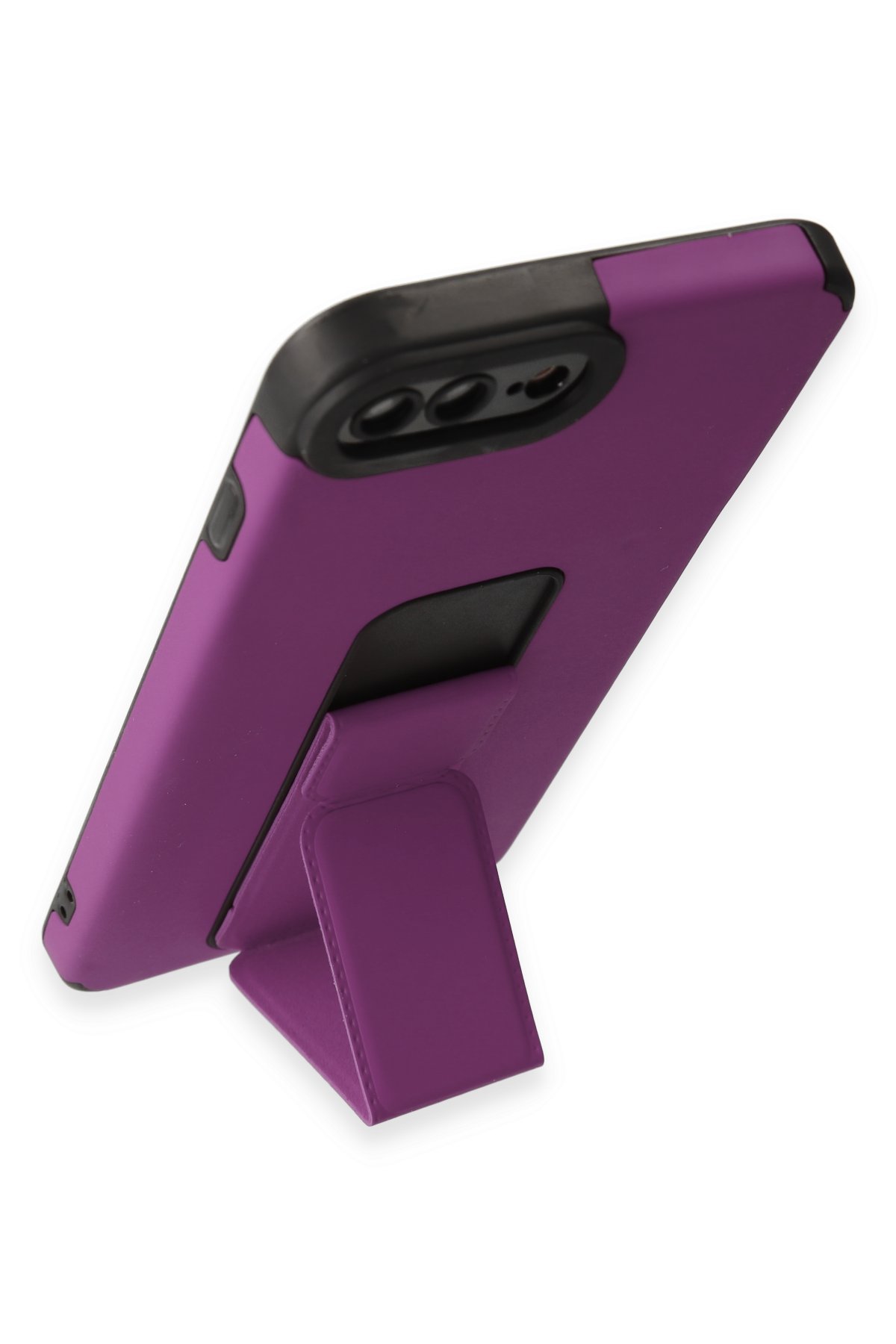 Newface iPhone 8 Plus Kılıf Montreal Yüzüklü Silikon Kapak - Siyah