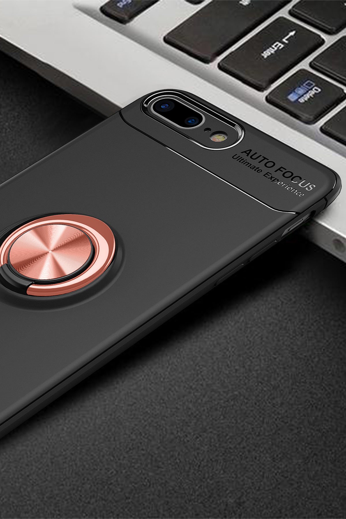 Newface iPhone 8 Plus Kılıf Color Lens Silikon - Gri
