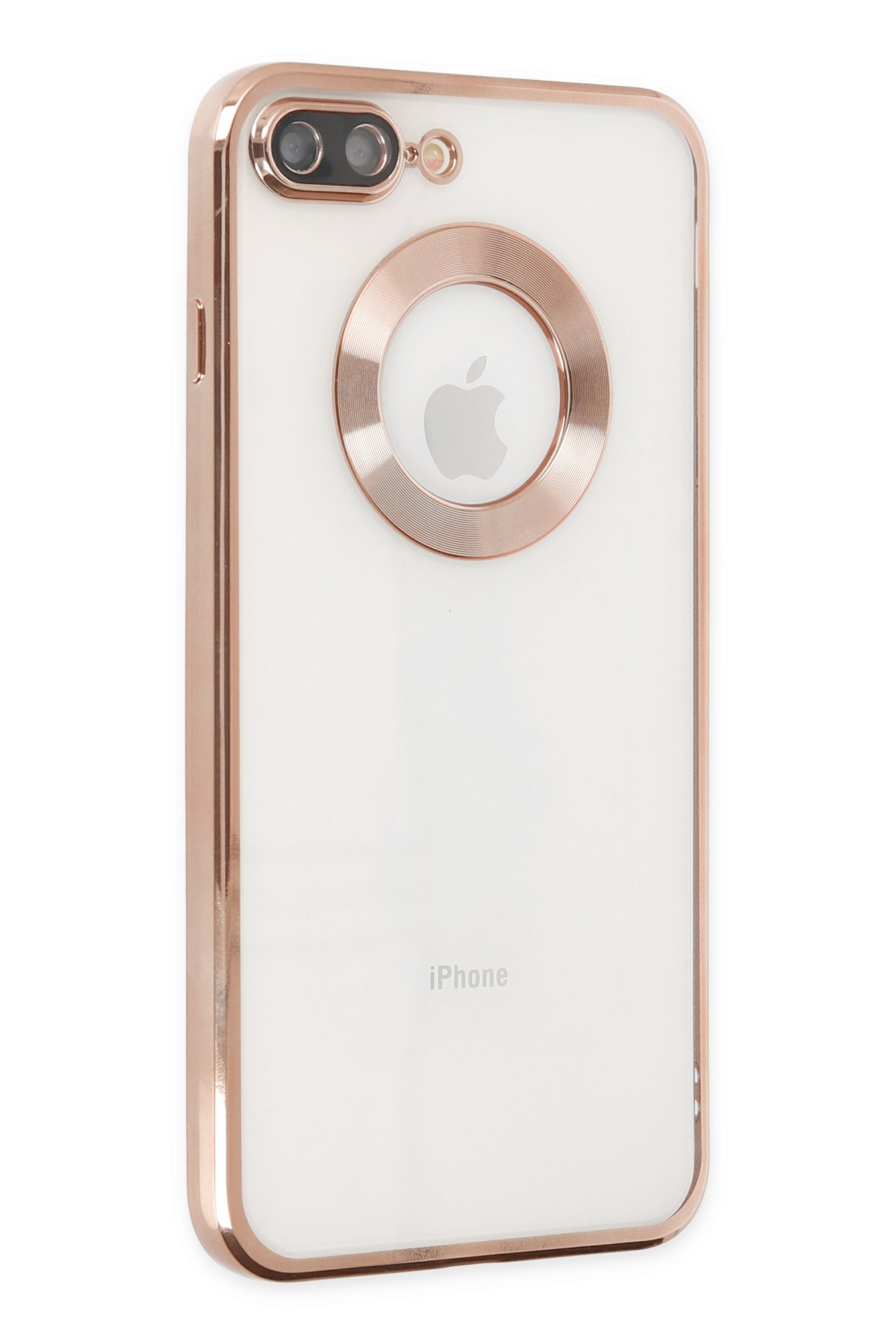 Newface iPhone 8 Plus Kılıf Coco Deri Silikon Kapak - Lila