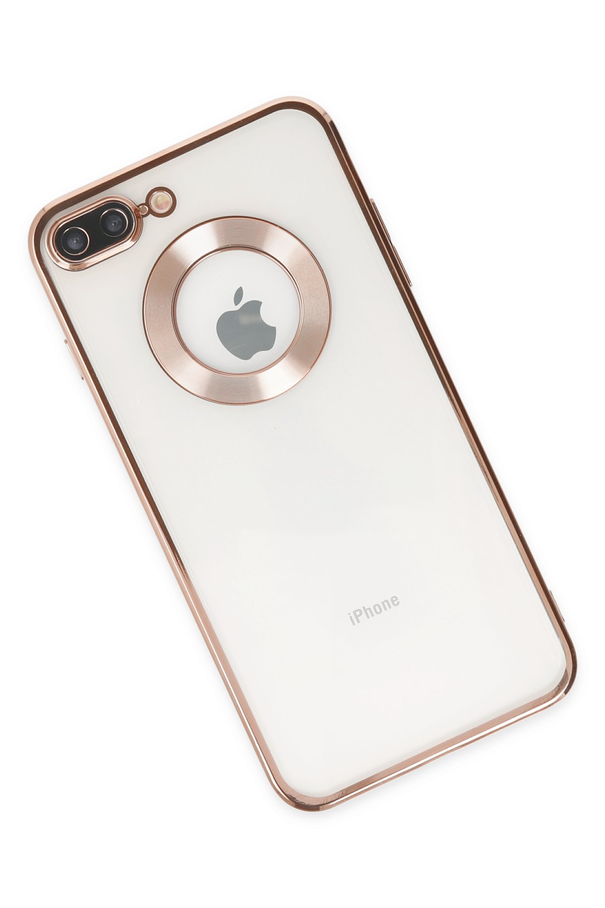 Newface iPhone 8 Plus Kılıf Coco Deri Silikon Kapak - Lila