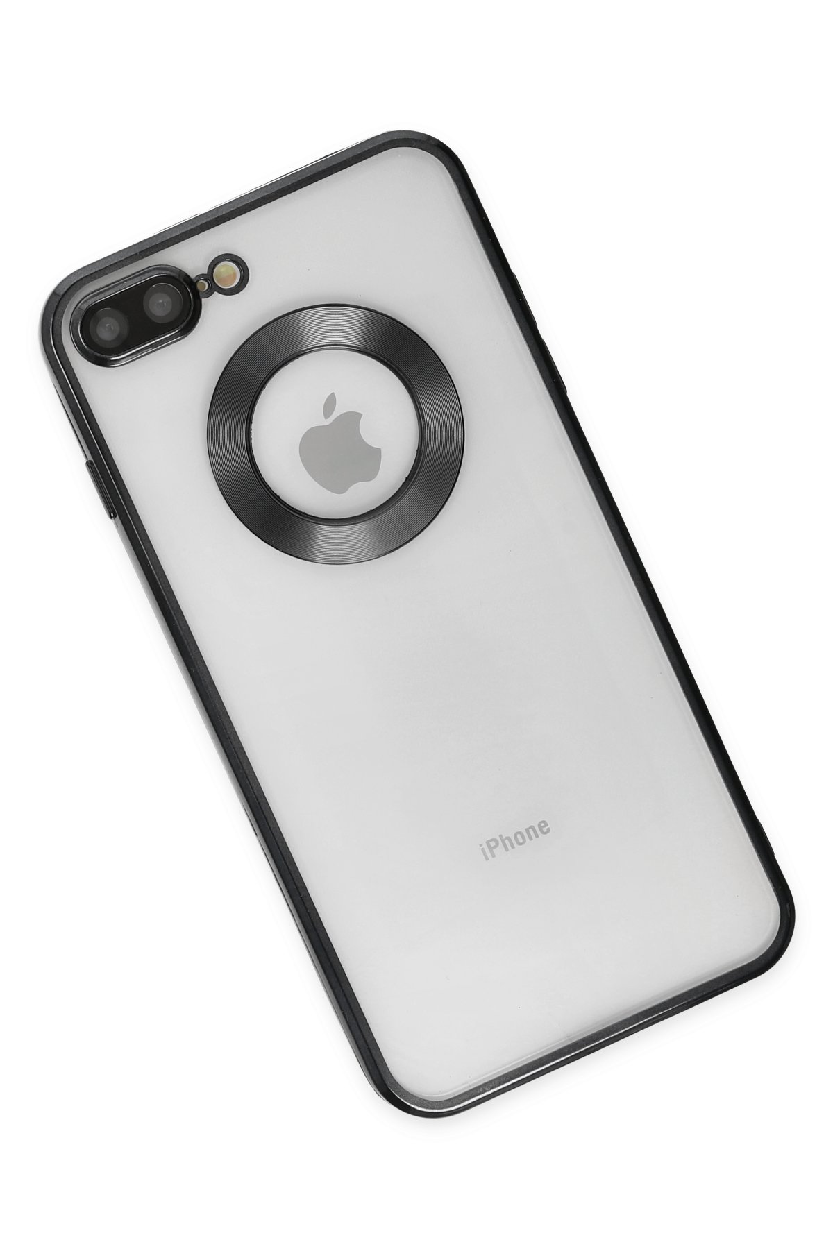 Newface iPhone 8 Plus Kılıf Lansman Glass Kapak - Lila