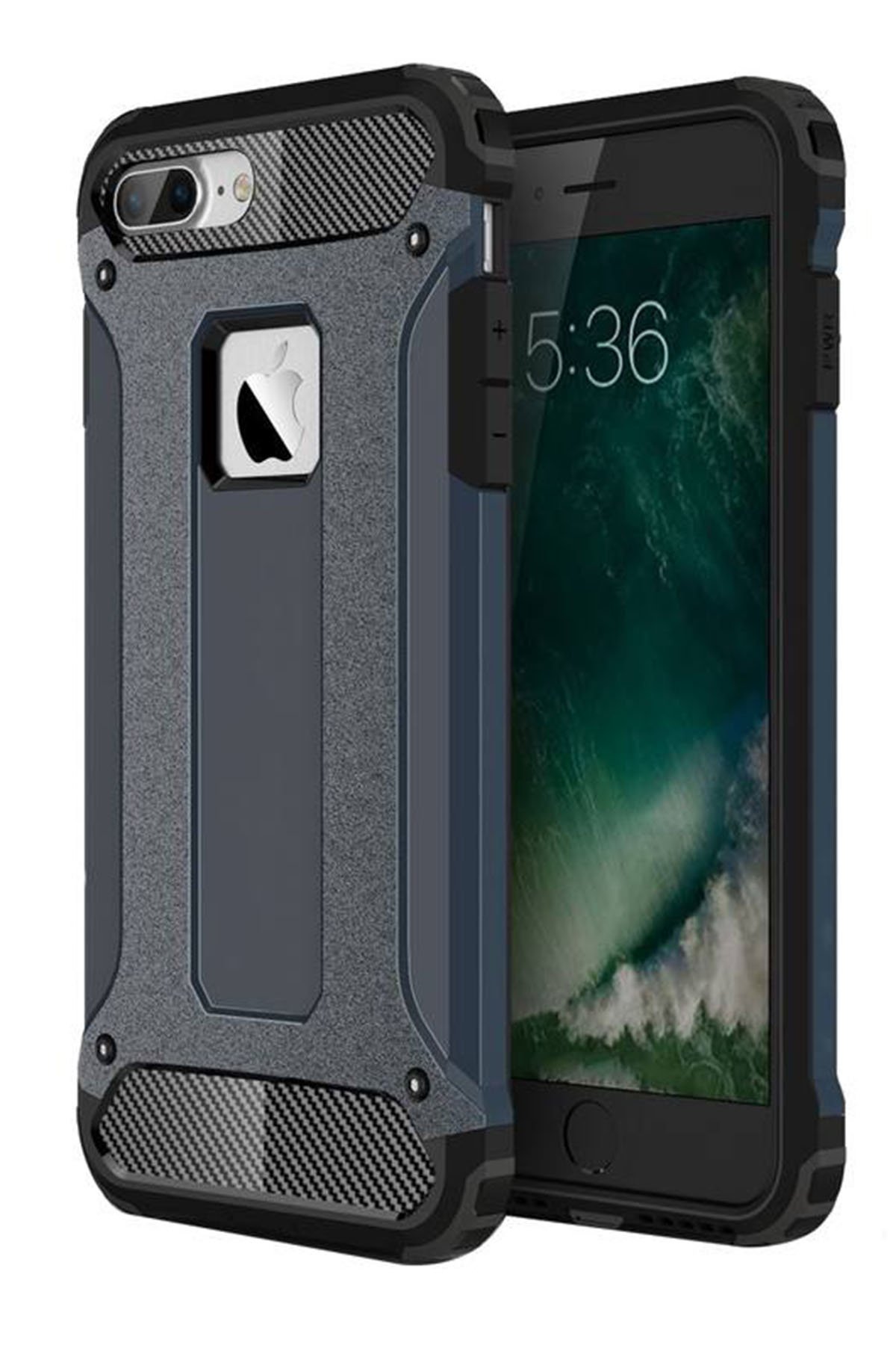 Newface iPhone 8 Plus Kılıf Daisy Simli Magsafe Kapak - Siyah