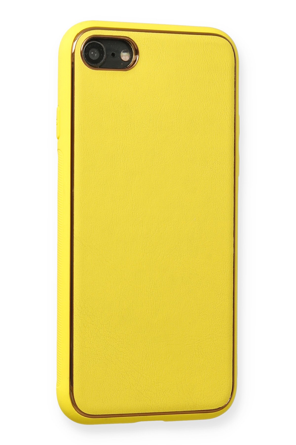 Newface iPhone SE 2020 Kılıf Sofya Yüzüklü Silikon Kapak - Gold