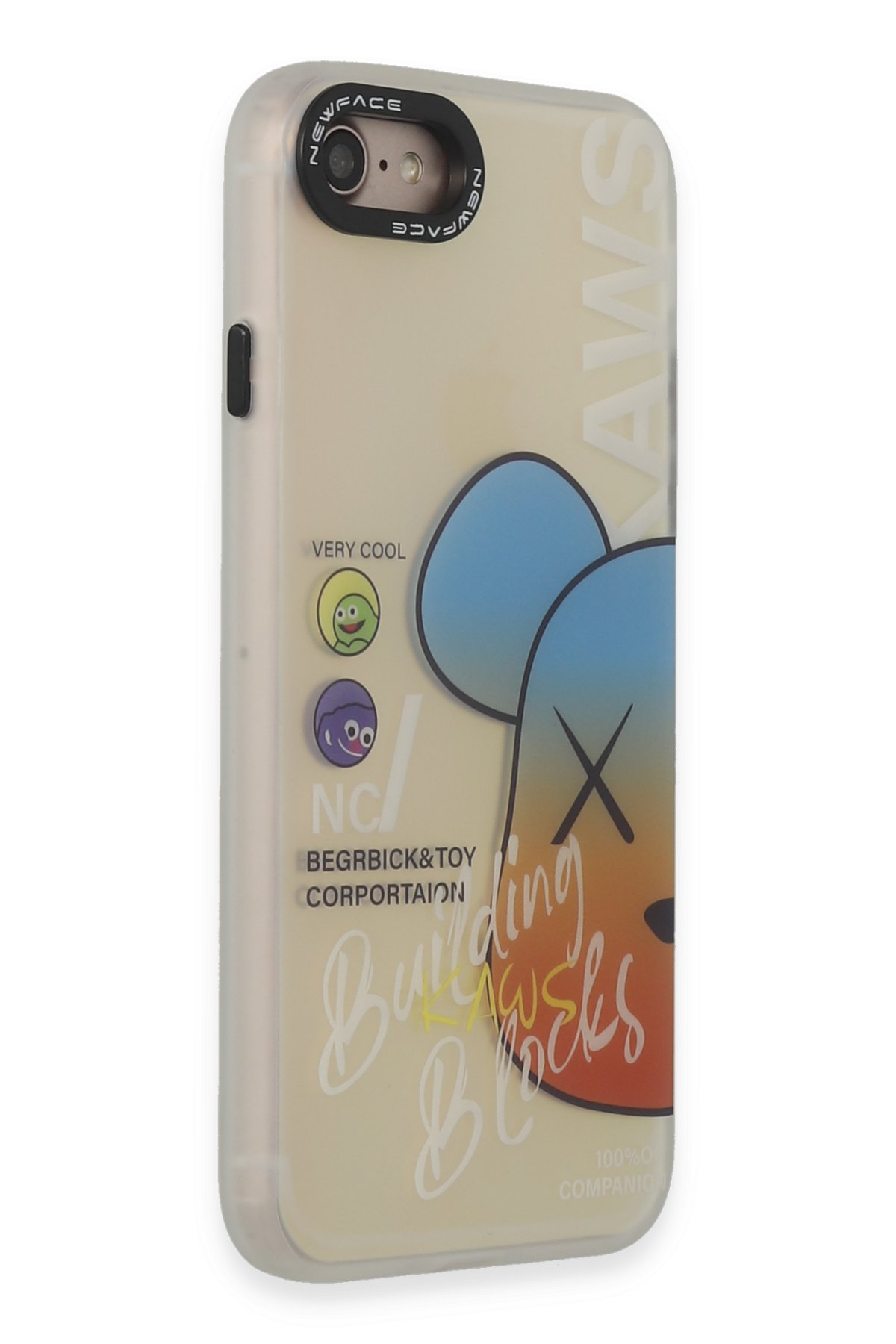 Newface iPhone SE 2020 Kılıf Lansman Glass Kapak - Kırmızı