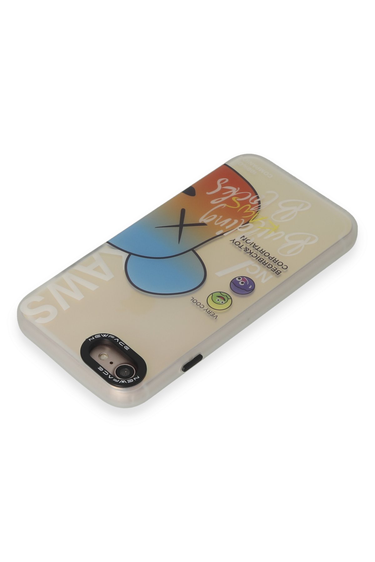 Newface iPhone SE 2020 Kılıf Lansman Glass Kapak - Kırmızı