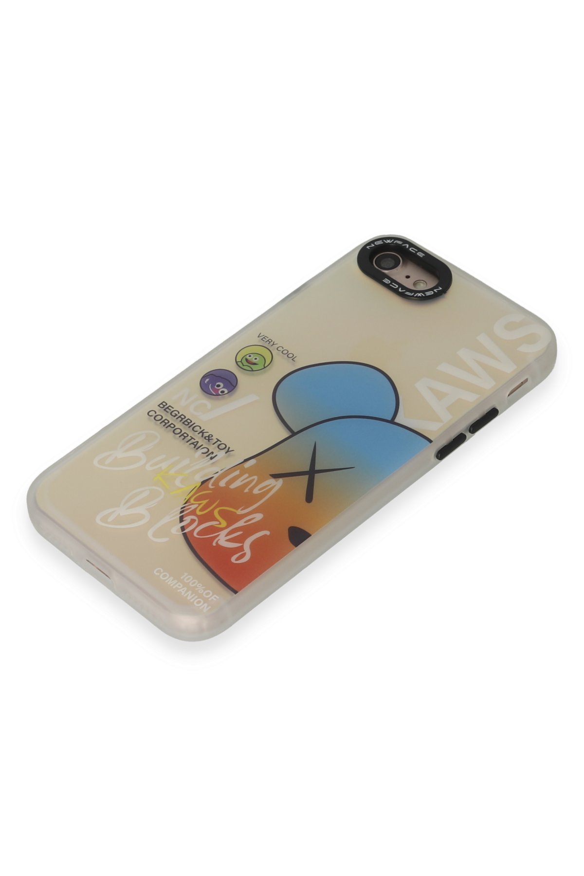 Newface iPhone SE 2020 Kılıf Lansman Glass Kapak - Kırmızı