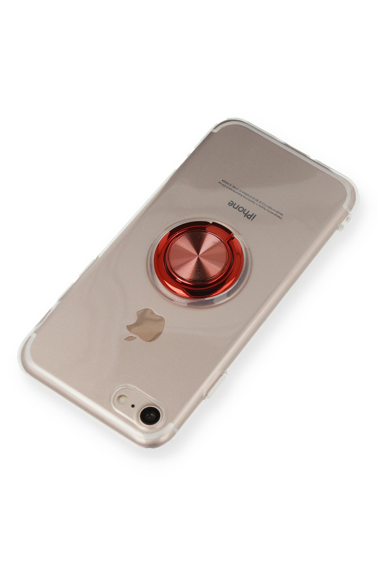 Newface iPhone SE 2020 Kılıf Montreal Yüzüklü Silikon Kapak - Lacivert