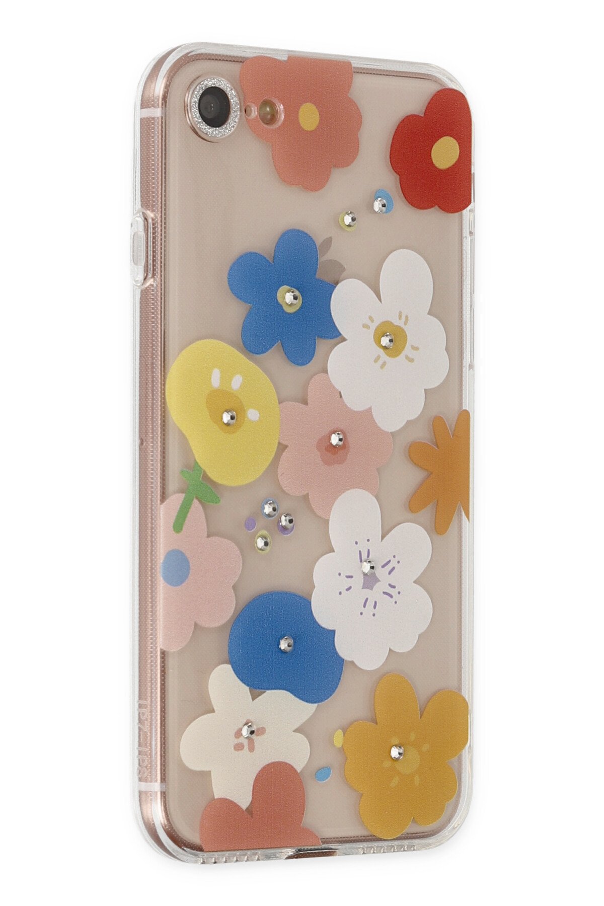 Newface iPhone SE 2020 Kılıf Lansman Glass Kapak - Sky Blue