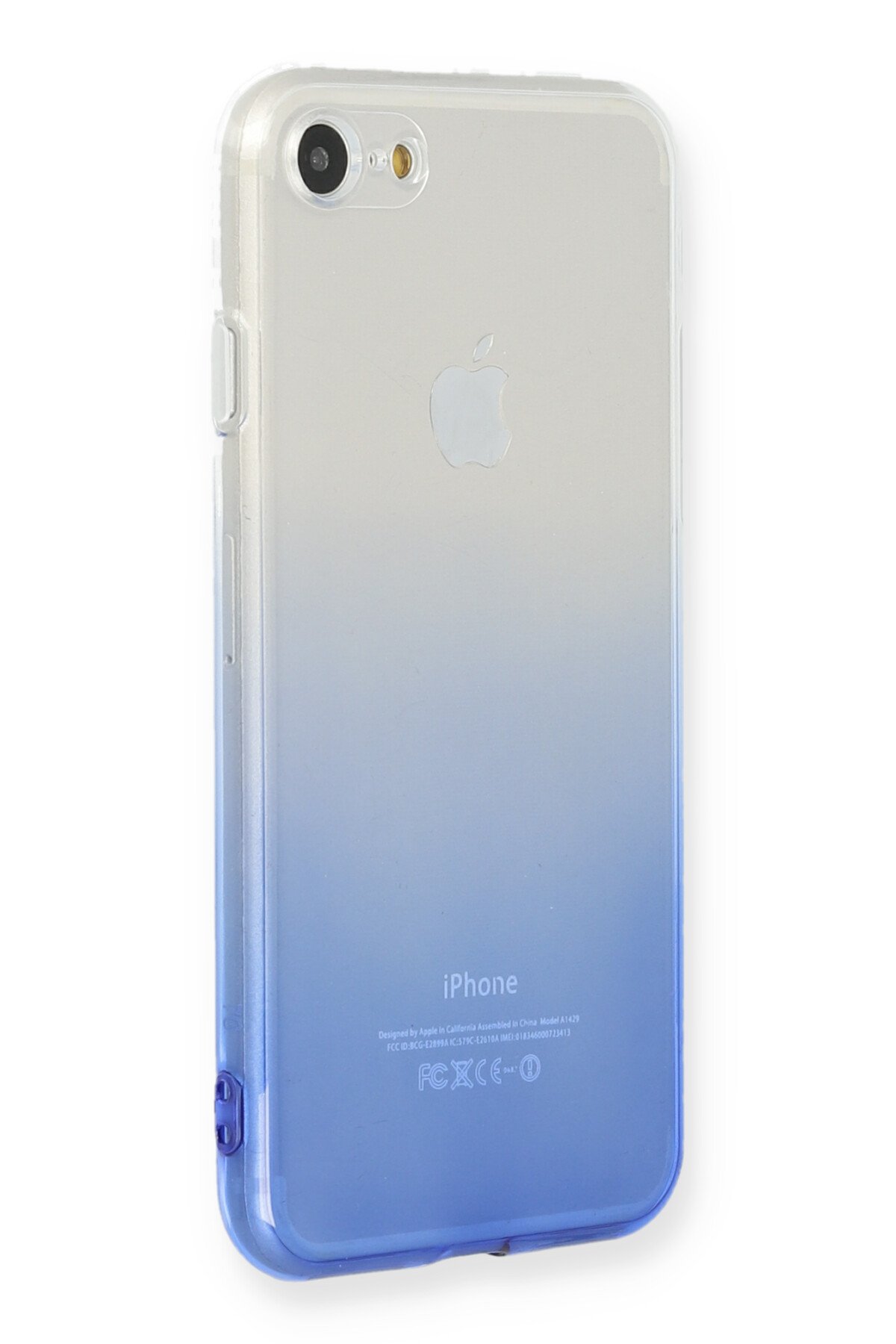 Newface iPhone 8 Kılıf Montreal Yüzüklü Silikon Kapak - Buz Mavi