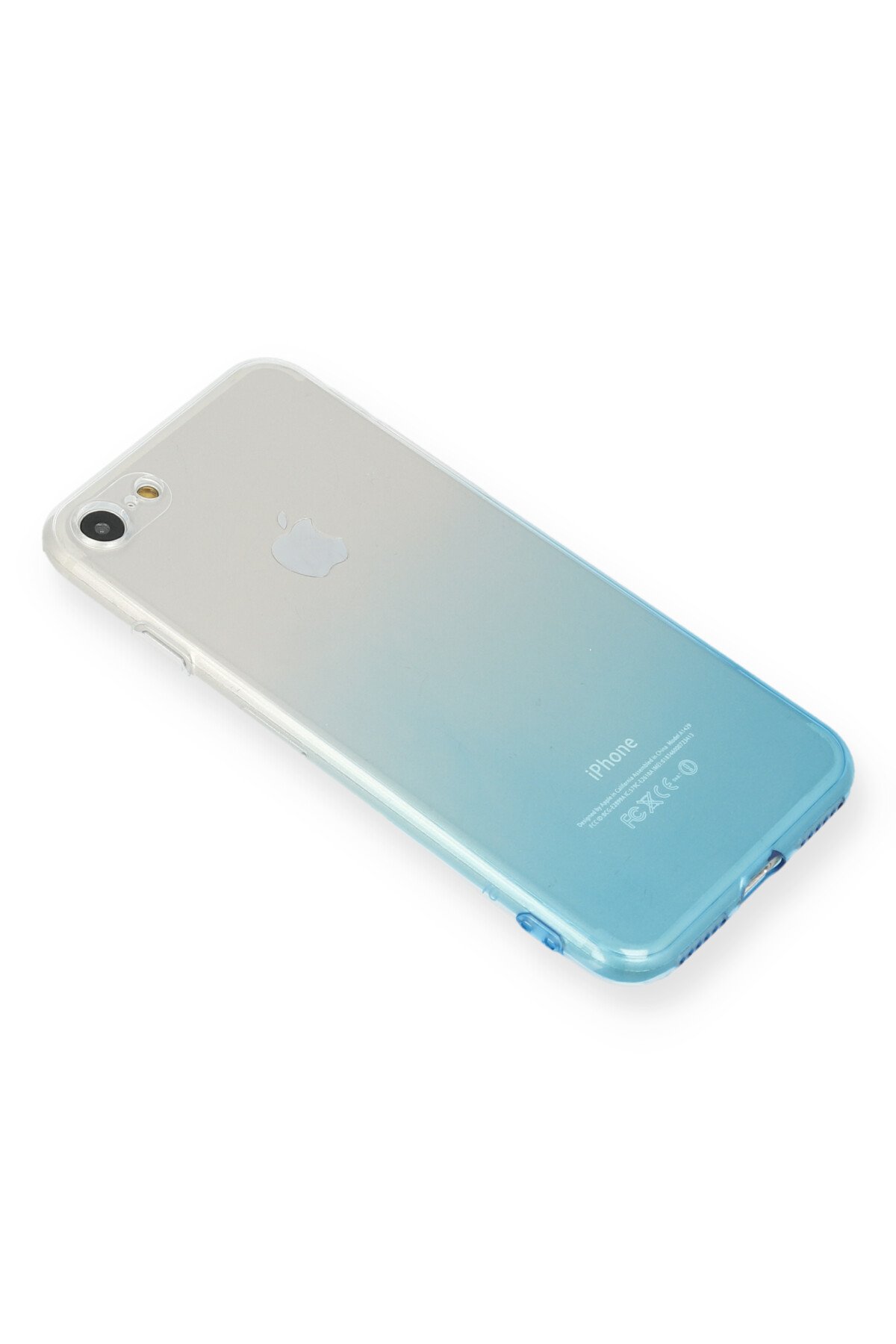 Newface iPhone SE 2020 Kılıf Lansman Glass Kapak - Sky Blue