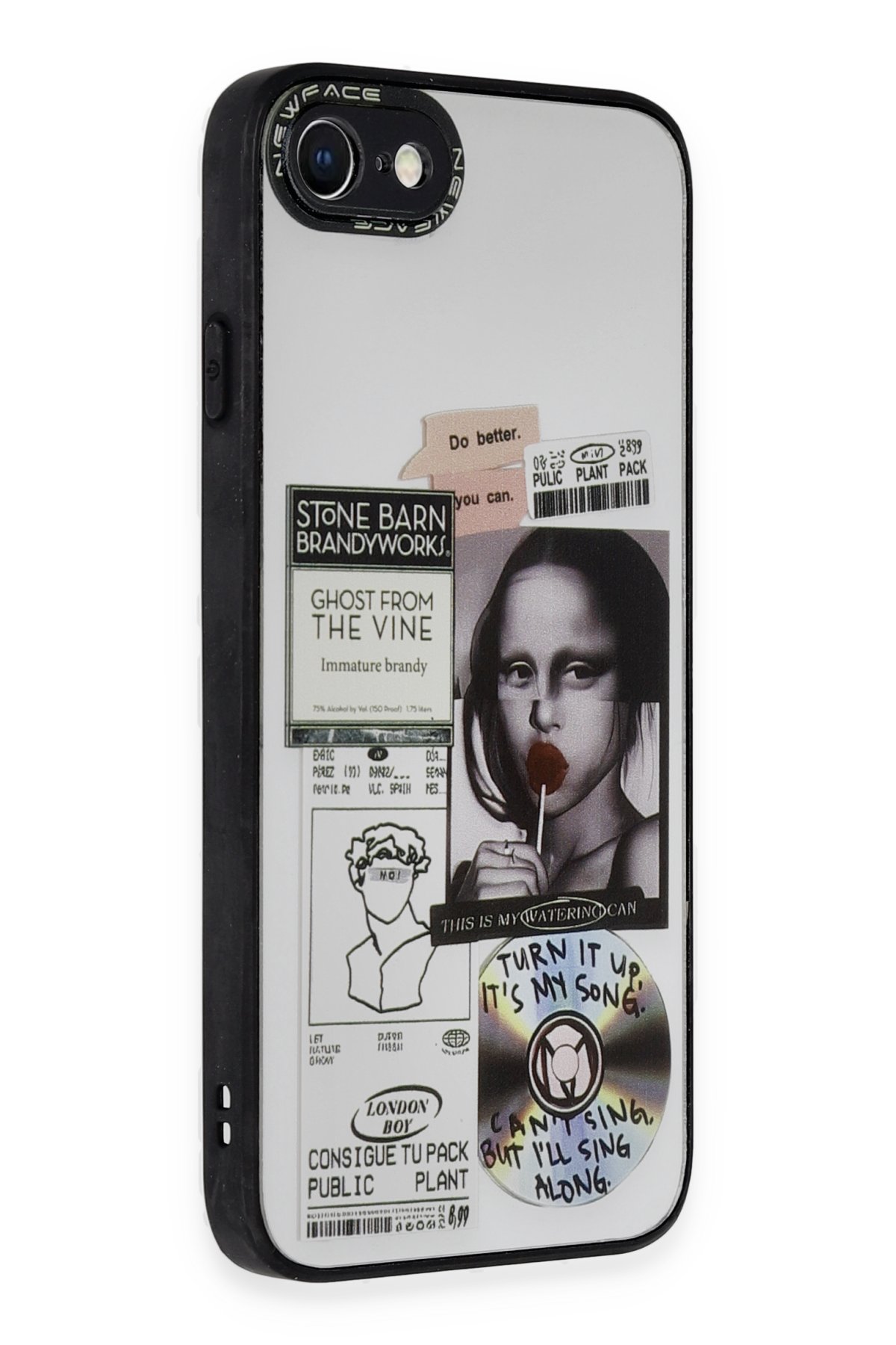 Newface iPhone SE 2020 Kılıf Sofya Yüzüklü Silikon Kapak - Rose