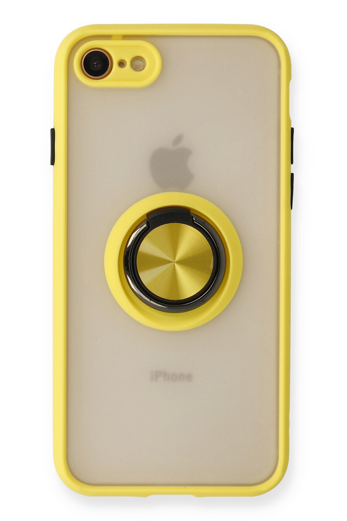 Newface iPhone SE 2020 Kılıf Coco Deri Silikon Kapak - Siyah