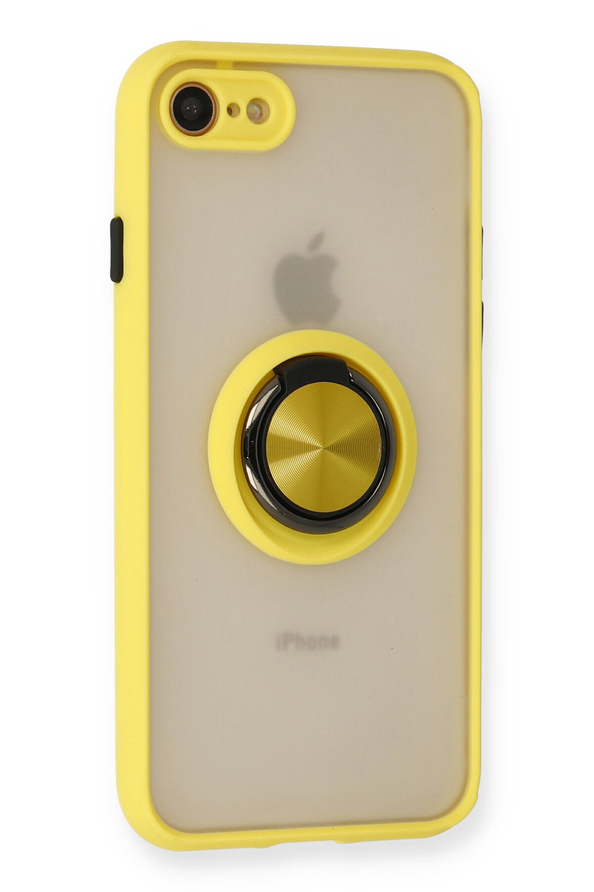 Newface iPhone SE 2020 Kılıf Coco Deri Silikon Kapak - Siyah