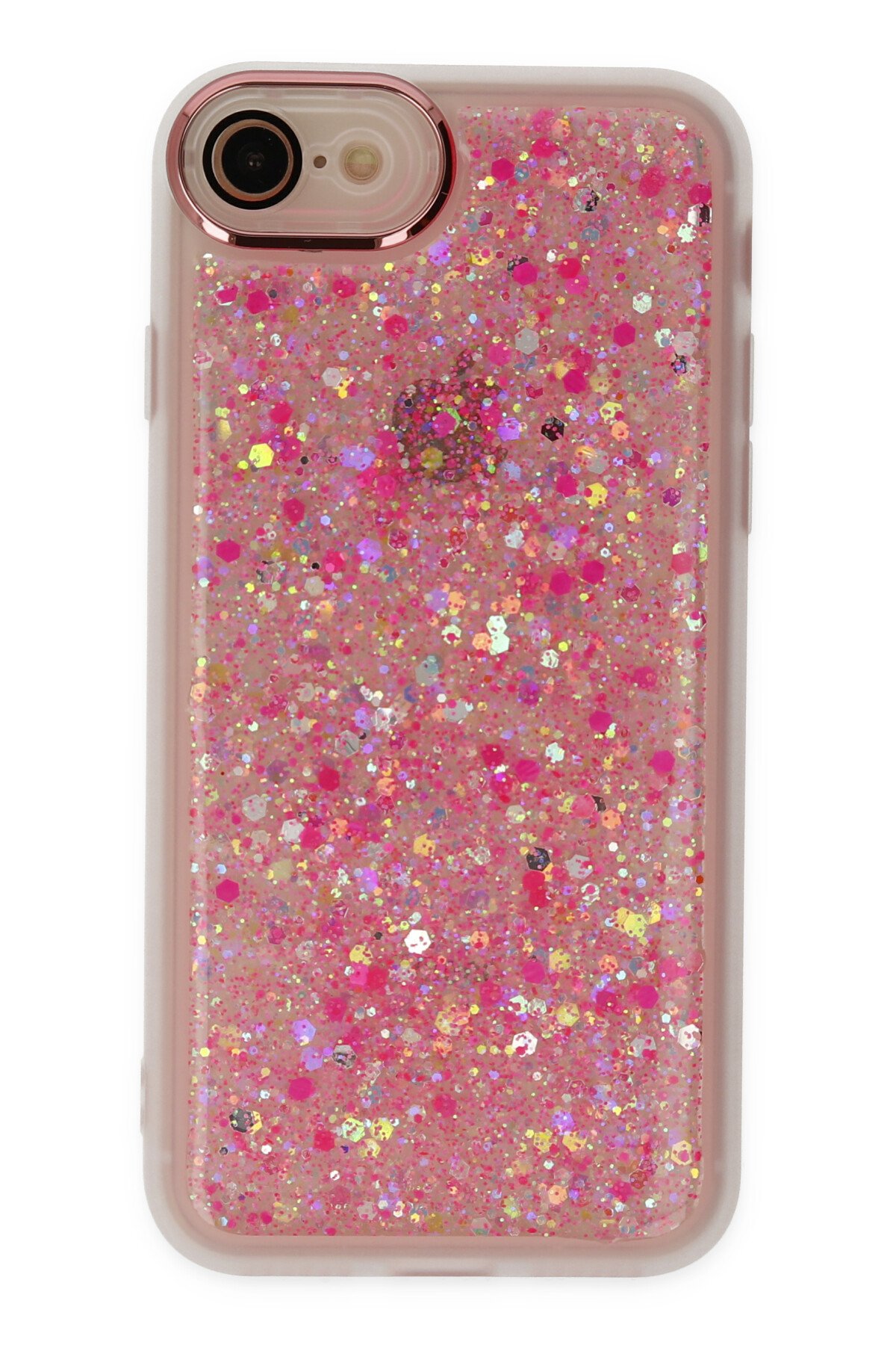 Newface iPhone SE 2020 Kılıf Lansman Glass Kapak - Turkuaz