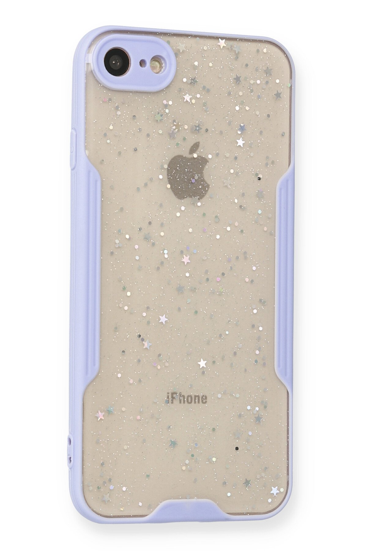 Newface iPhone SE 2020 Kılıf Lansman Glass Kapak - Sky Blue