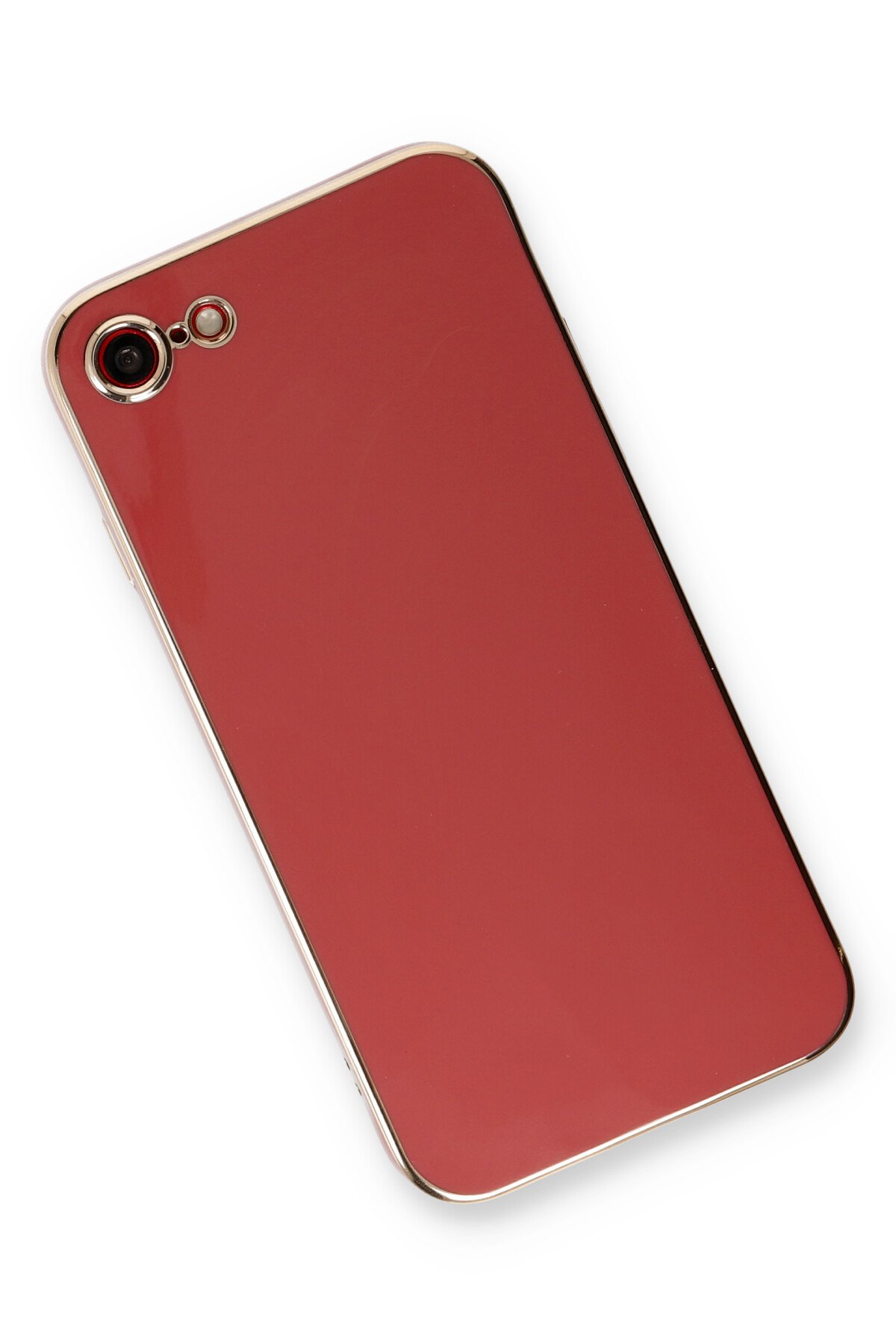 Newface iPhone SE 2020 Kılıf Kelvin Kartvizitli Silikon - Bordo