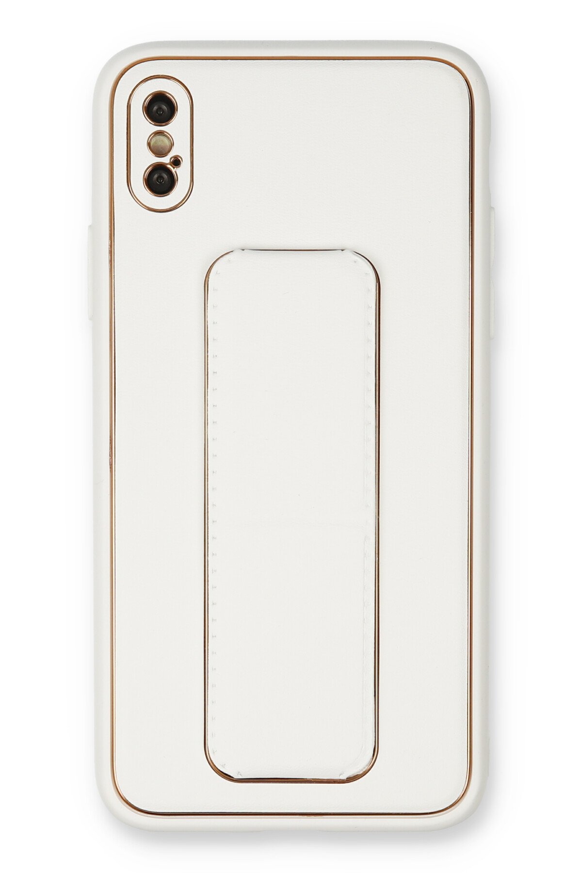 Newface iPhone X Kılıf Lansman Glass Kapak - Lila