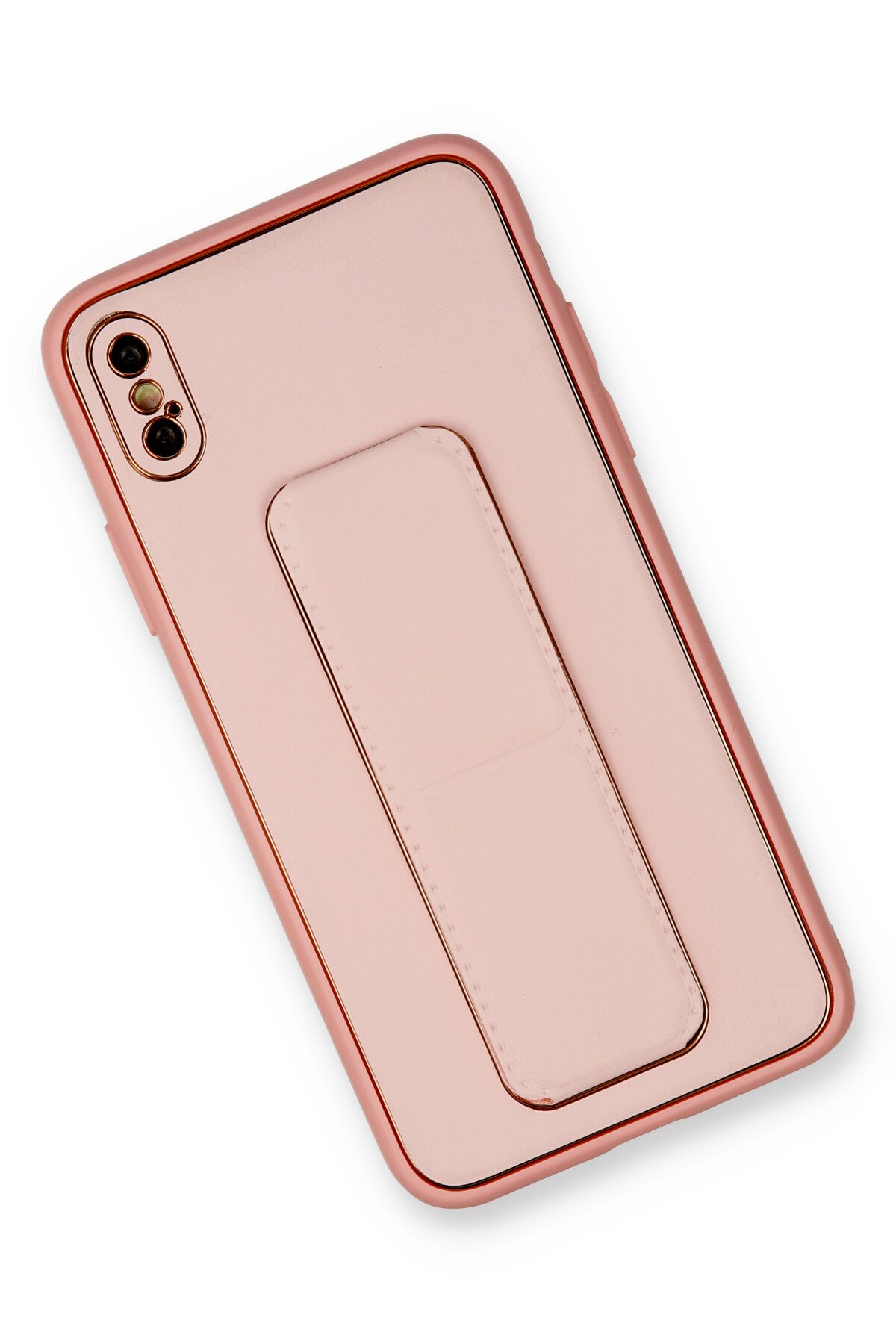 Newface iPhone X Kılıf Gros Yüzüklü Silikon - Pembe