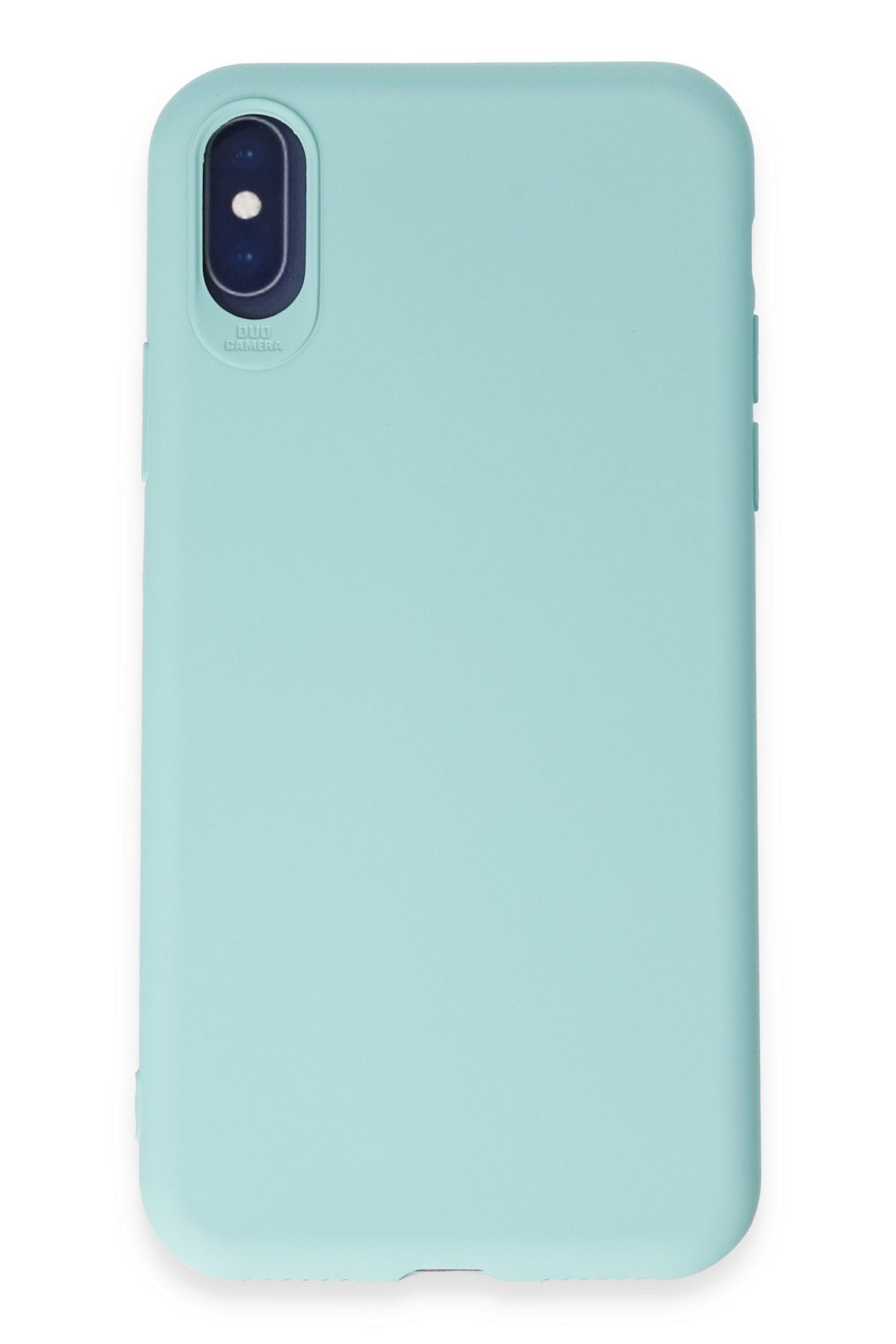Newface iPhone X Kılıf Sky Deri Silikon - Mavi