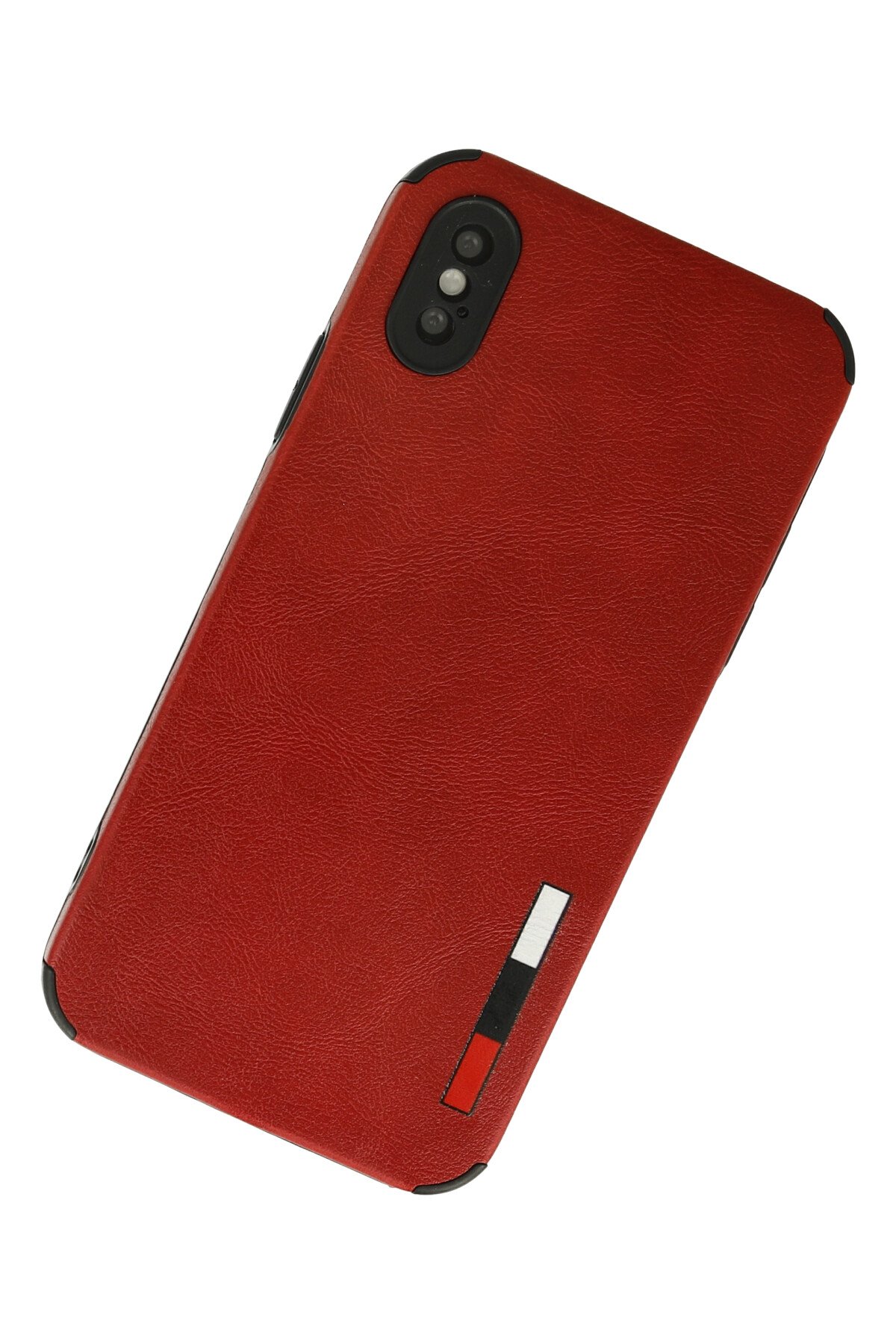 Newface iPhone X Kılıf Palm Buzlu Kamera Sürgülü Silikon - Kırmızı