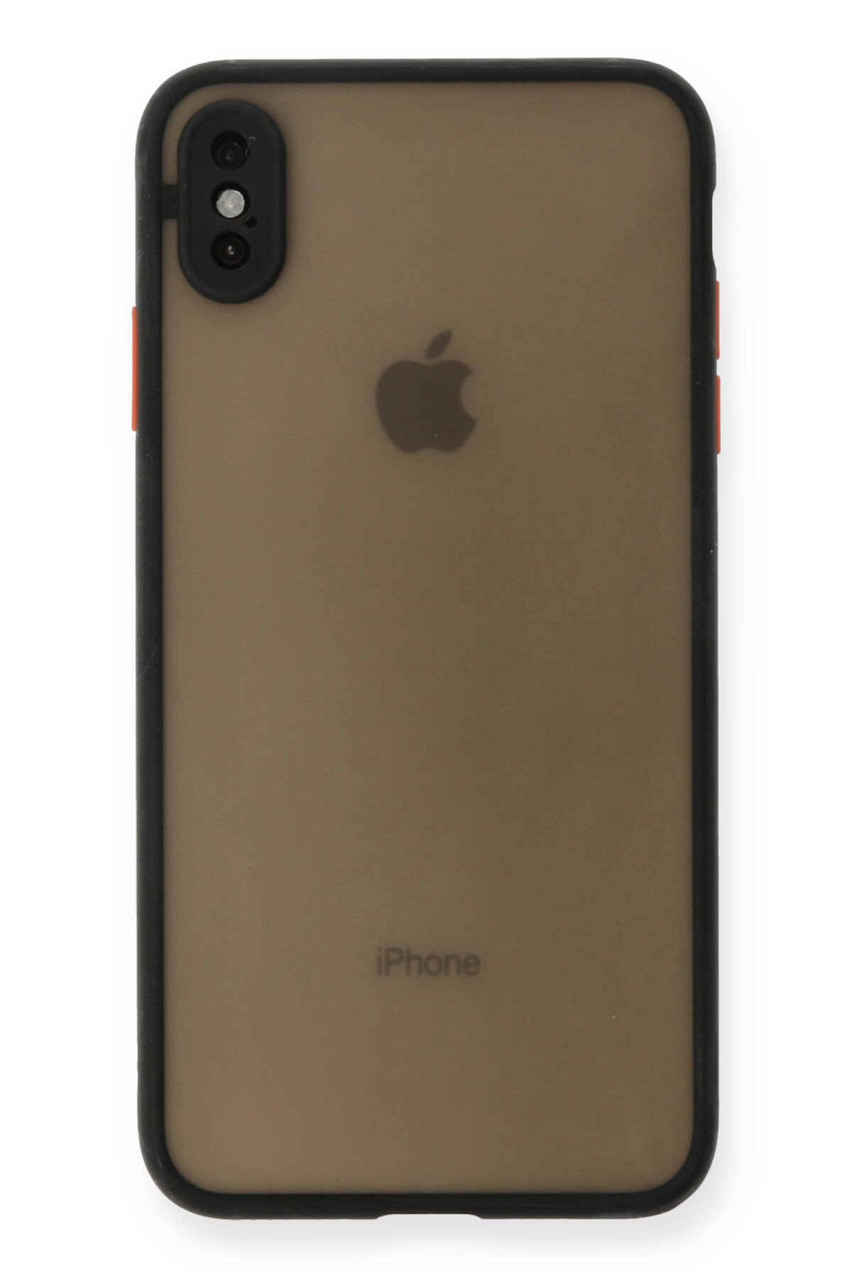 Newface iPhone X Kılıf Palm Buzlu Kamera Sürgülü Silikon - Kırmızı