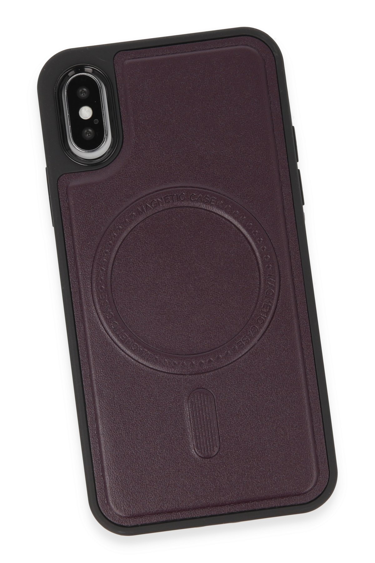 Newface iPhone X Kılıf Platin Simli Silikon - Lila