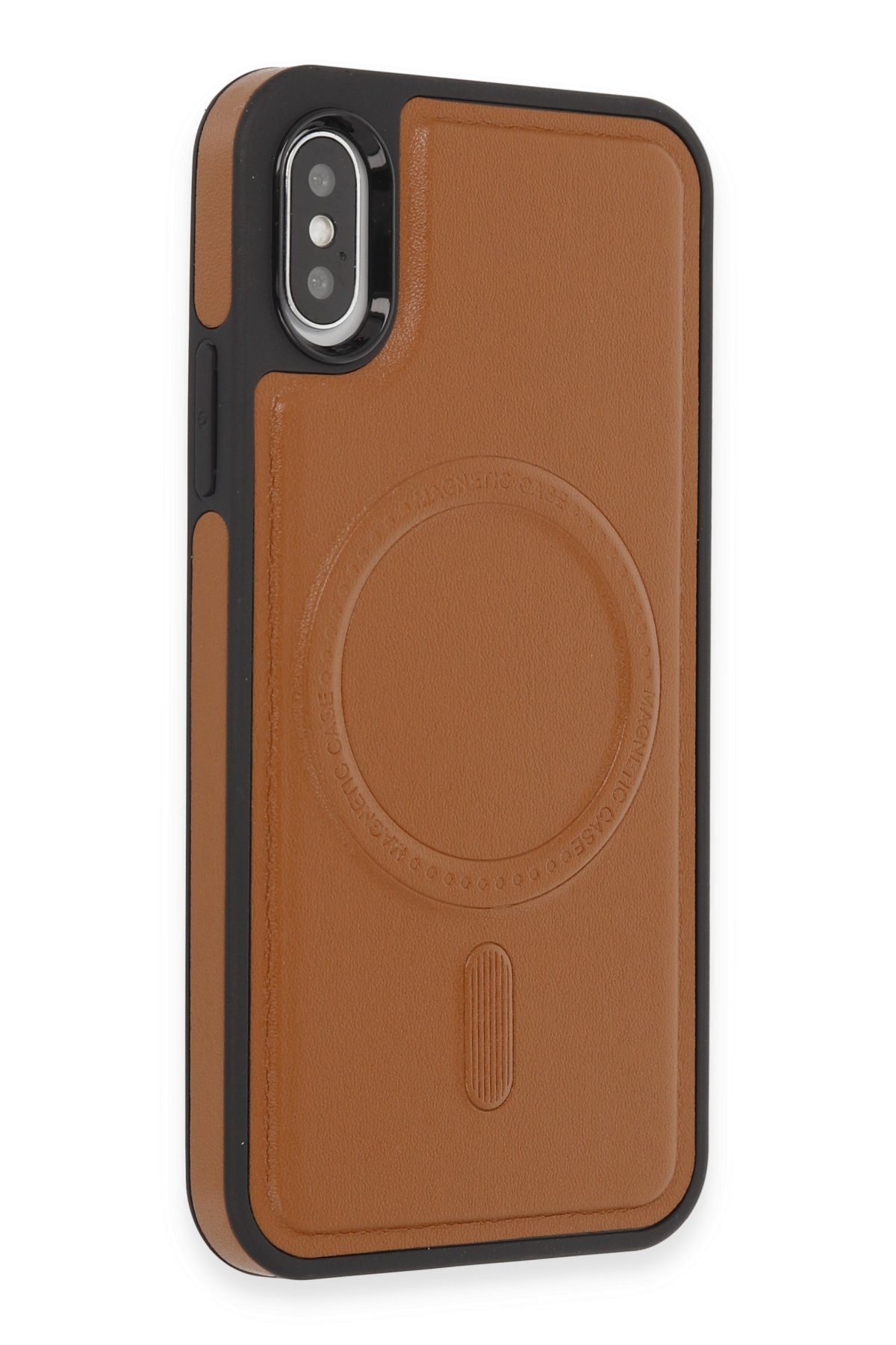 Newface iPhone X Kılıf Simli Yüzüklü Silikon - Sarı