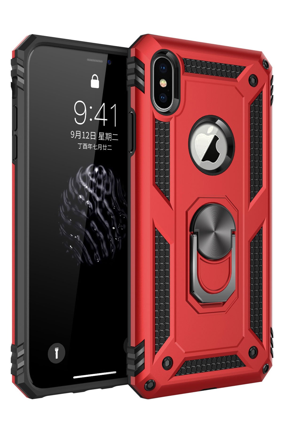 Newface iPhone X Kılıf Palm Buzlu Kamera Sürgülü Silikon - Lila