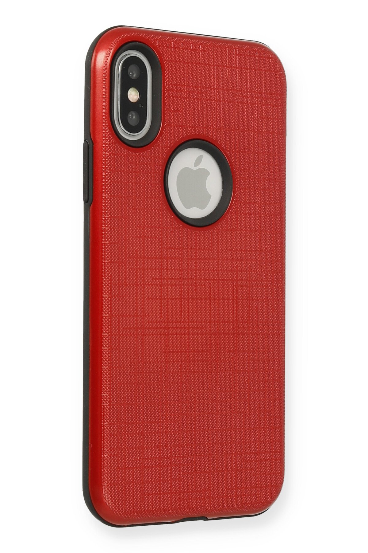 Newface iPhone X Kılıf Auto Focus Kapak - Kırmızı