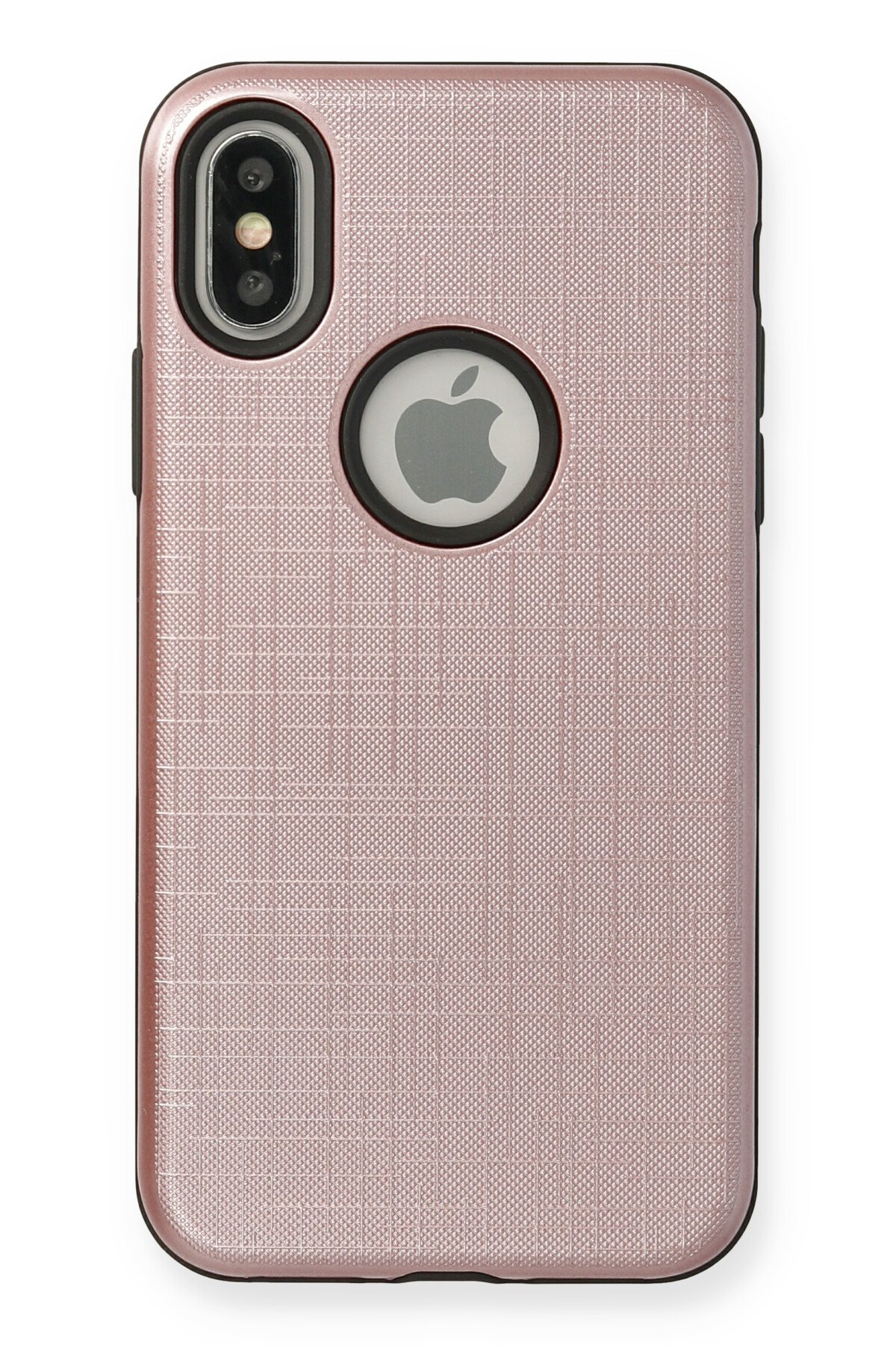 Newface iPhone X Kılıf Platin Kamera Koruma Silikon - Siyah