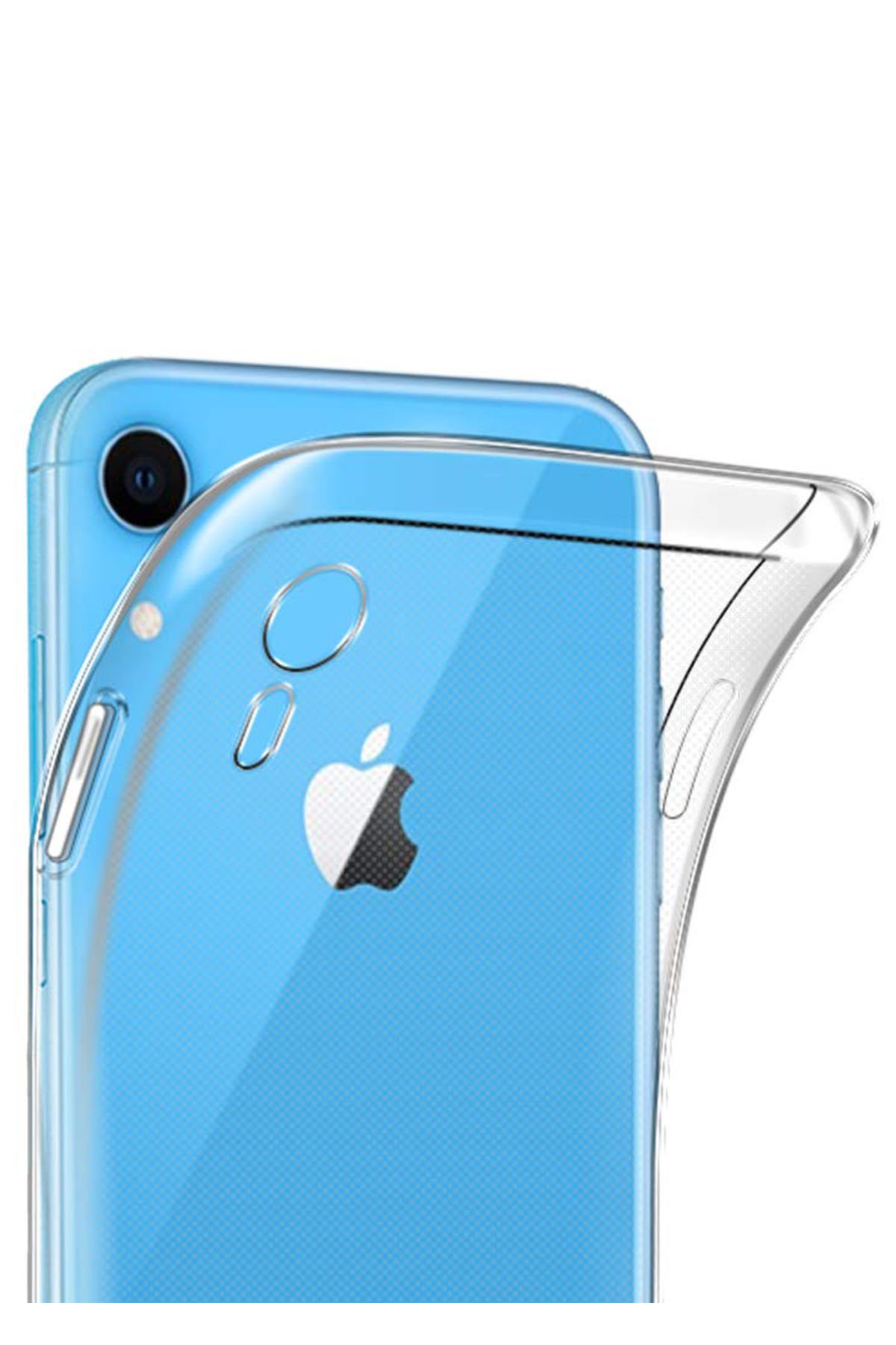 Newface iPhone XR Kılıf Ottoman Simli Silikon - Kırmızı