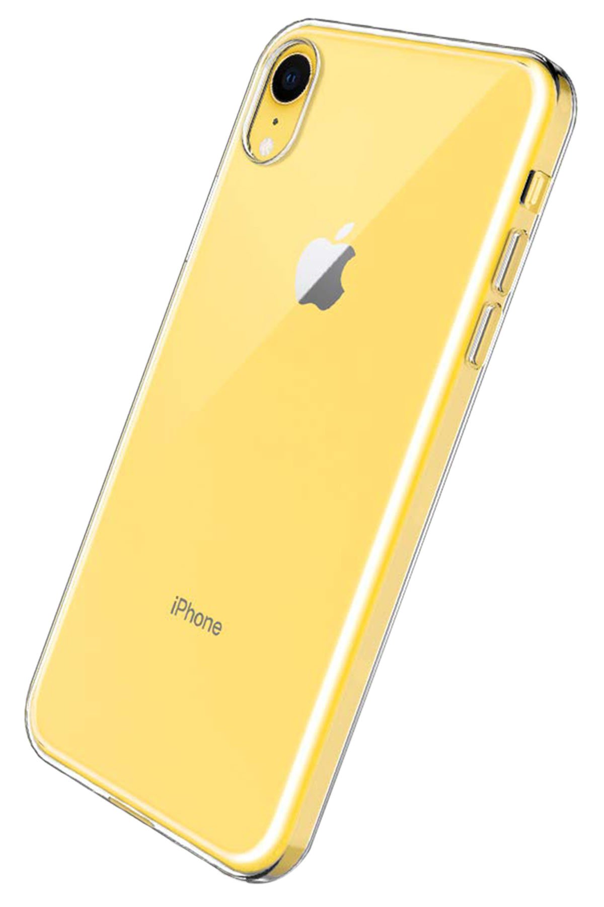 Newface iPhone XR Kılıf Ottoman Simli Silikon - Kırmızı