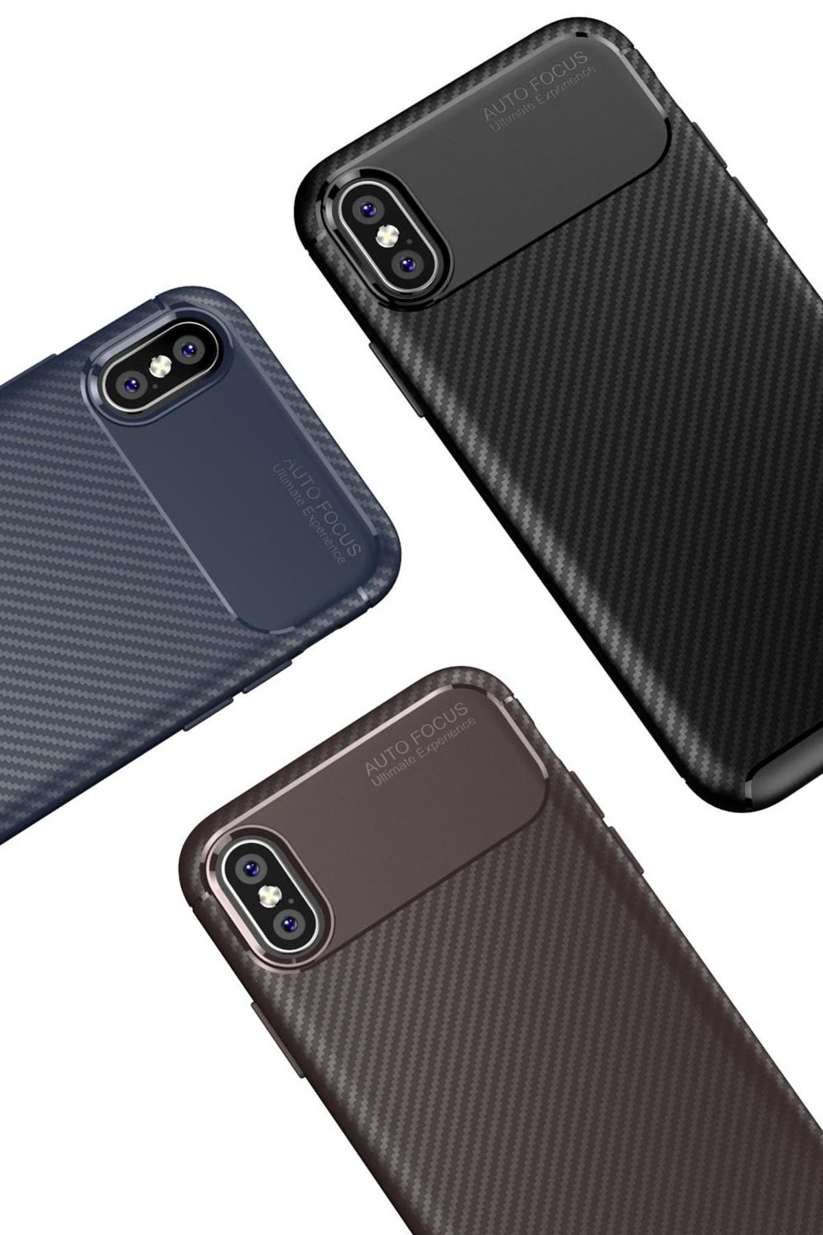 Newface iPhone XS Kılıf Sofya Yüzüklü Silikon Kapak - Lacivert