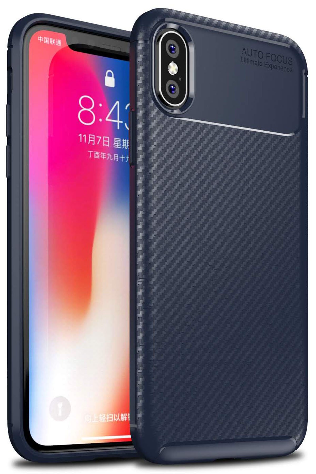 Newface iPhone XS Kılıf Montreal Yüzüklü Silikon Kapak - Kırmızı