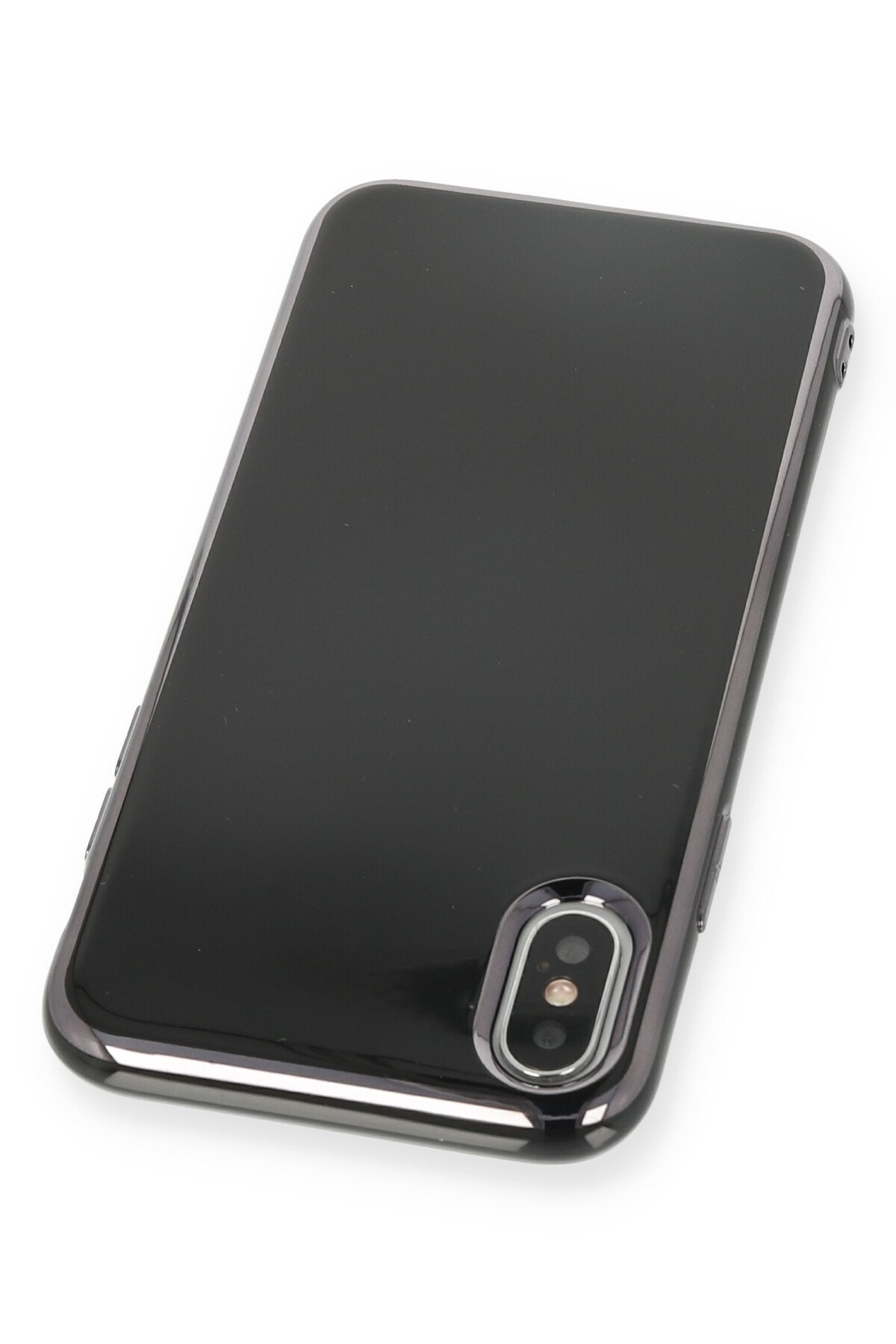 Newface iPhone XS Kılıf Coco Deri Silikon Kapak - Açık Mavi