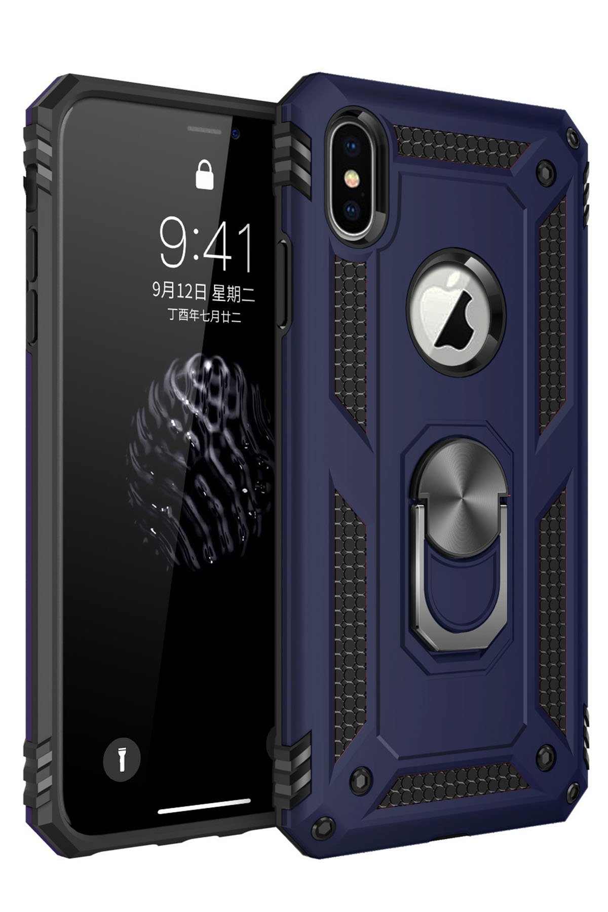 Newface iPhone XS Kılıf Loop Deri Silikon - Siyah