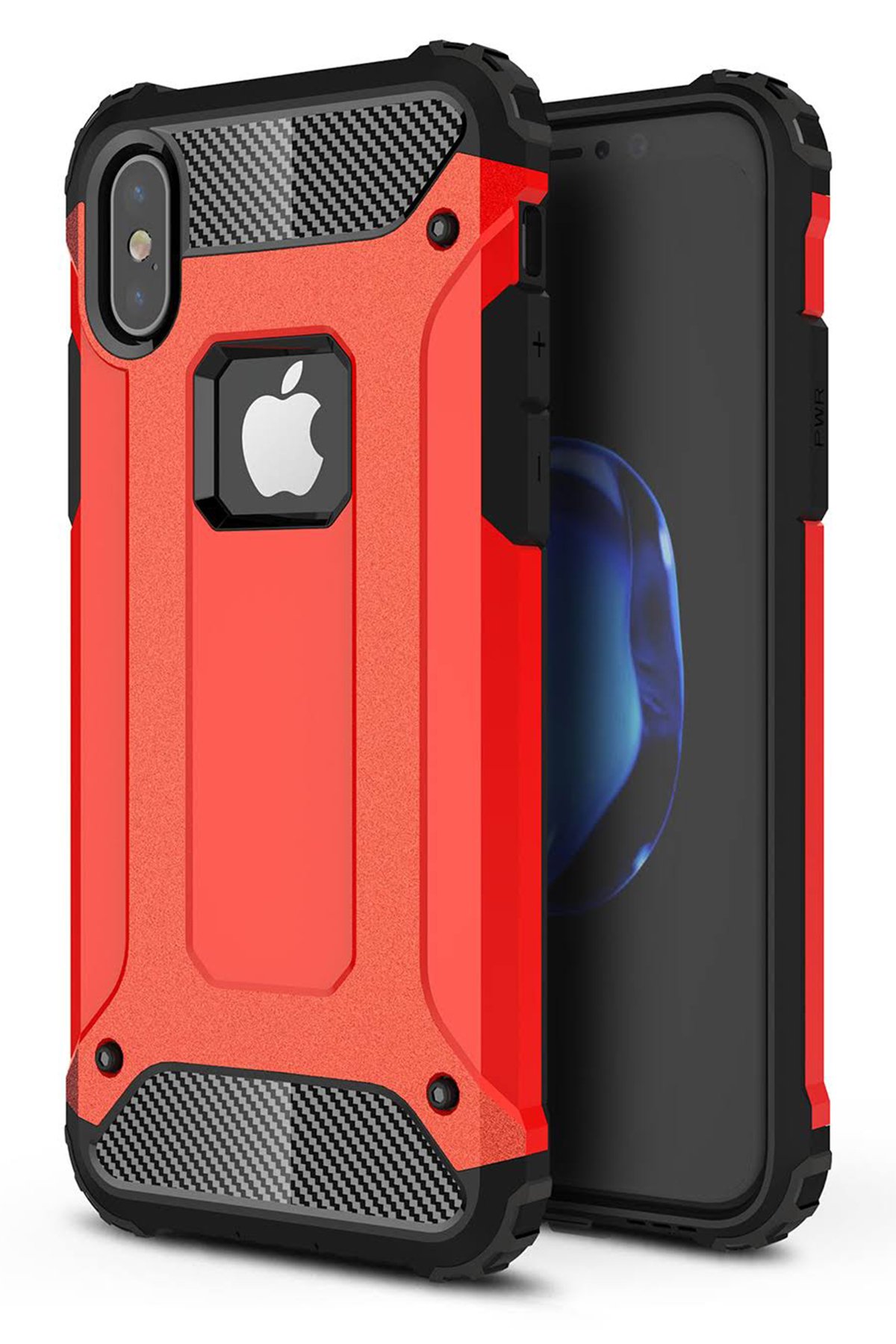 Newface iPhone XS Kılıf First Silikon - Kırmızı
