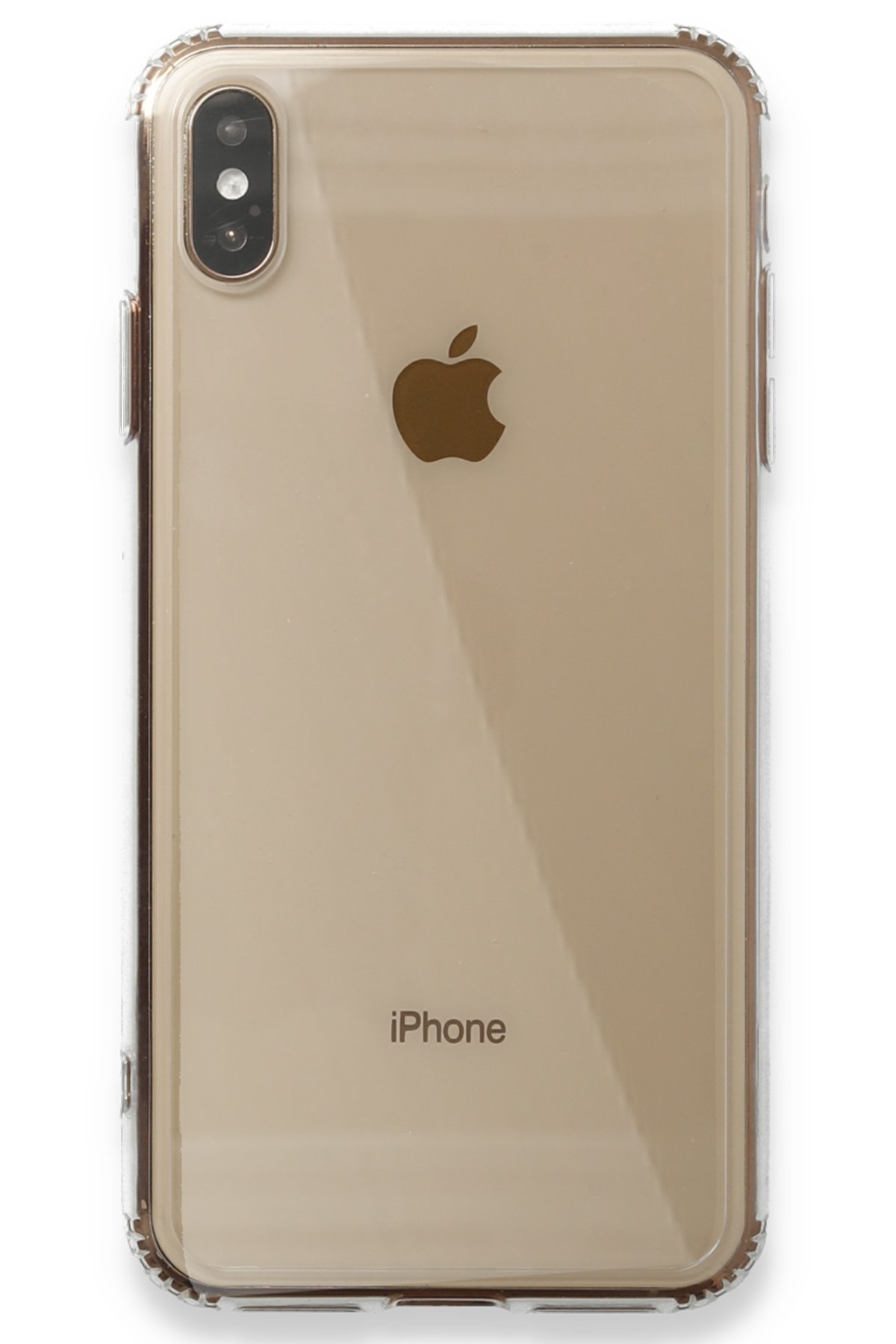 Newface iPhone XS Max Kılıf Platin Simli Silikon - Lacivert