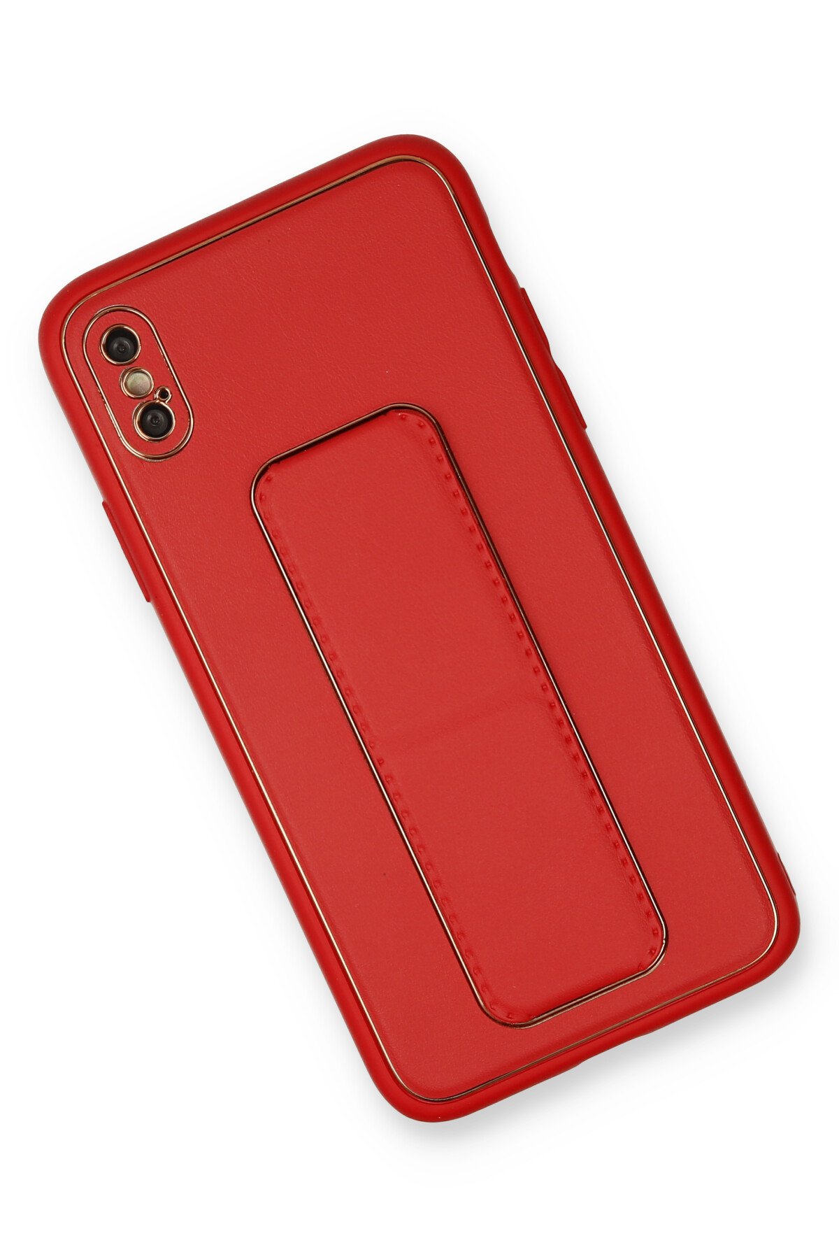 Newface iPhone XS Max Kılıf Gros Yüzüklü Silikon - Kırmızı