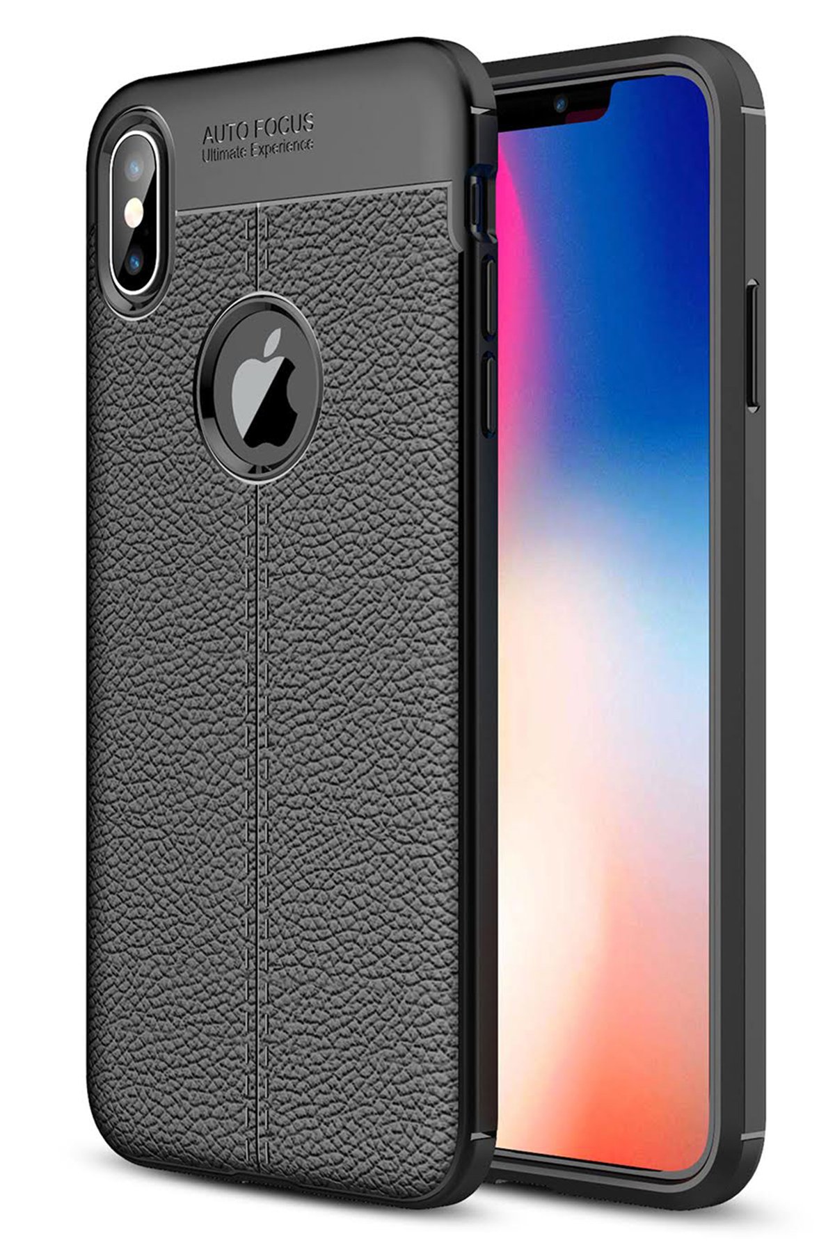 Newface iPhone XS Max Kılıf İkon Silikon - Siyah