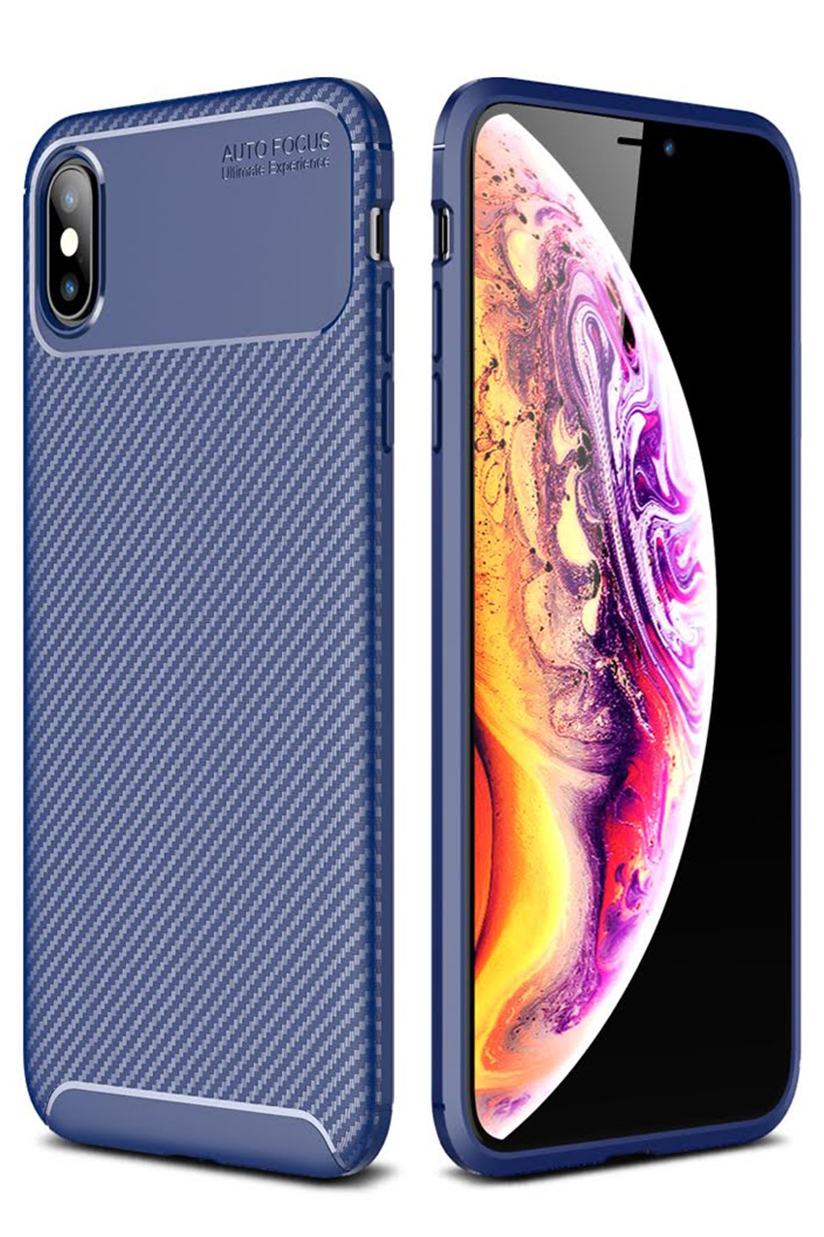 Newface iPhone XS Max Kılıf Nano içi Kadife Silikon - Kırmızı