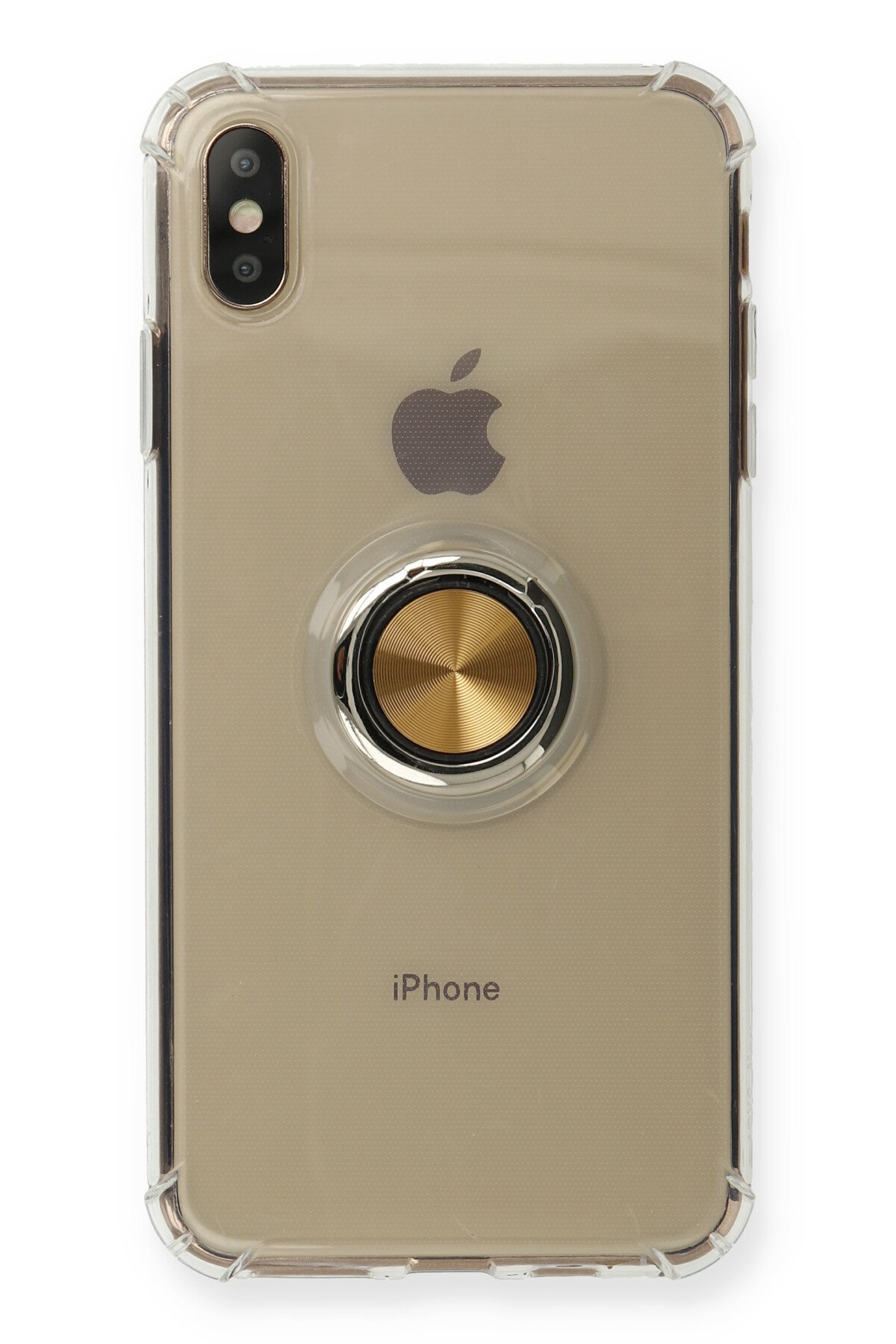 Newface iPhone XS Max Kılıf Palm Buzlu Kamera Sürgülü Silikon - Sarı