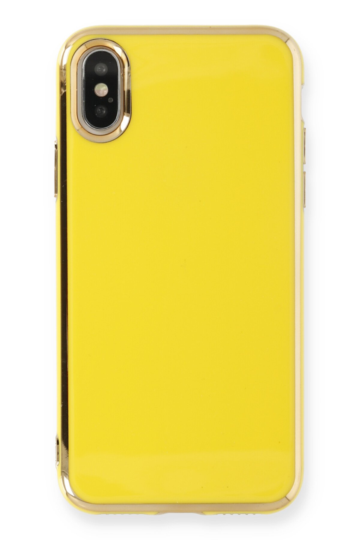 Newface iPhone XS Max Kılıf First Silikon - Gold