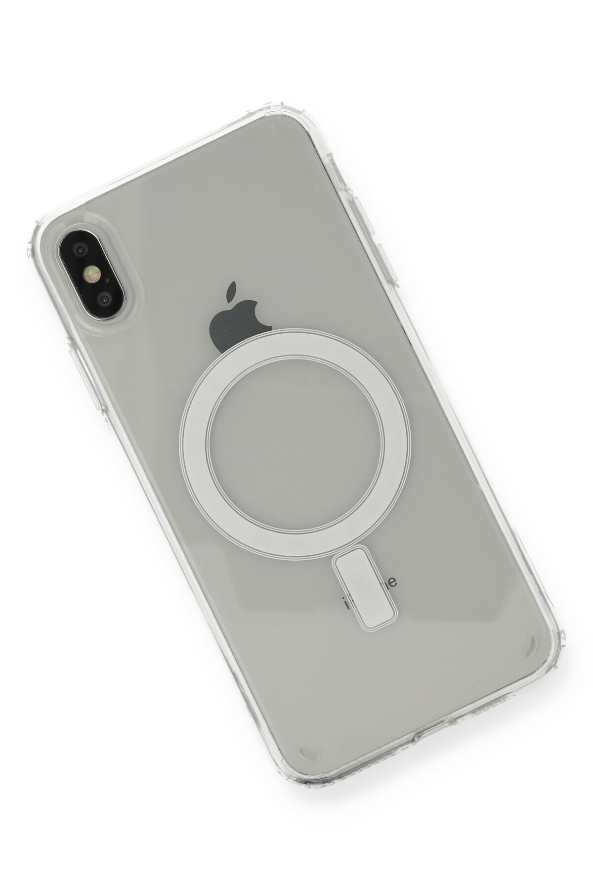 Newface iPhone XS Max Kılıf Ottoman Kumaş Silikon - Mavi Örgü