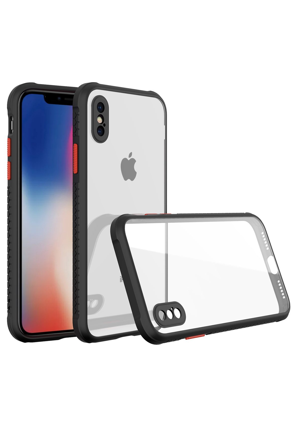 Newface iPhone XS Max Kılıf Montreal Yüzüklü Silikon Kapak - Buz Mavi