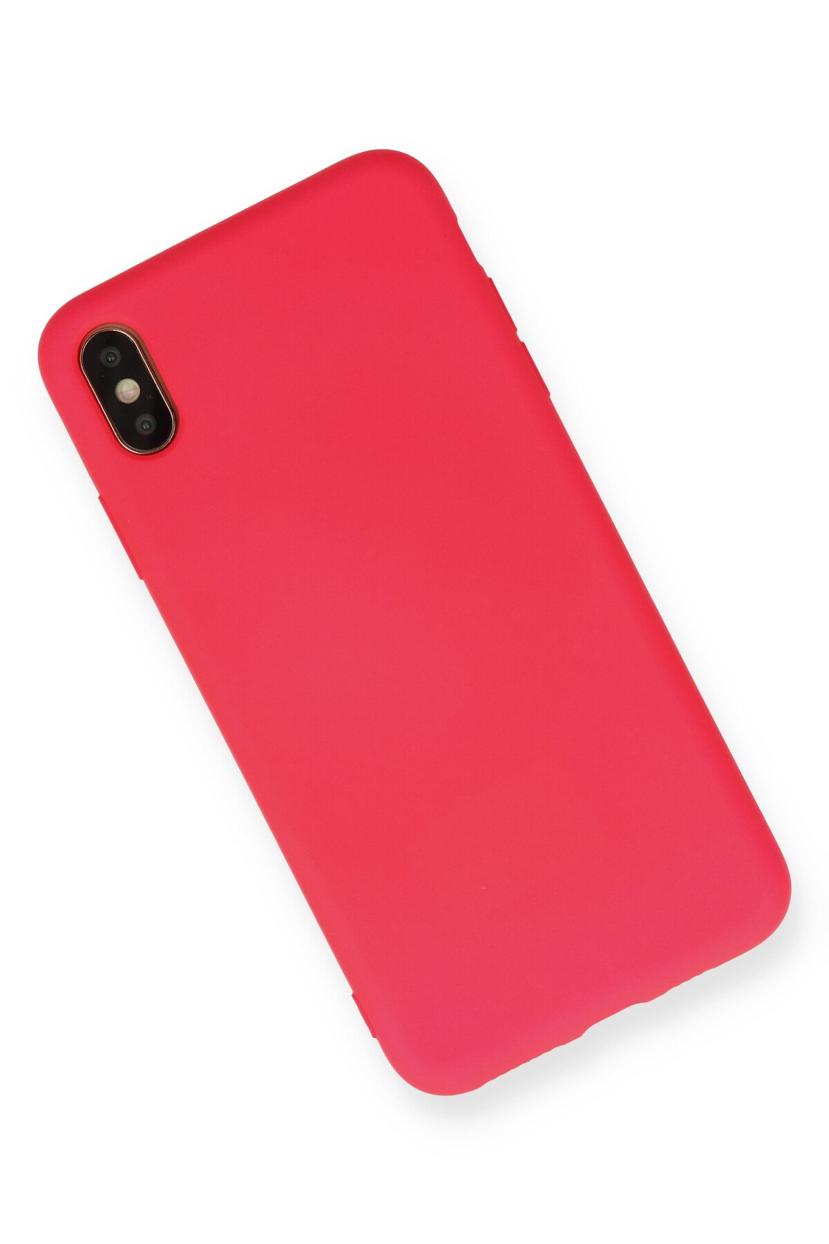 Newface iPhone XS Max Kılıf Platin Kamera Koruma Silikon - Pembe