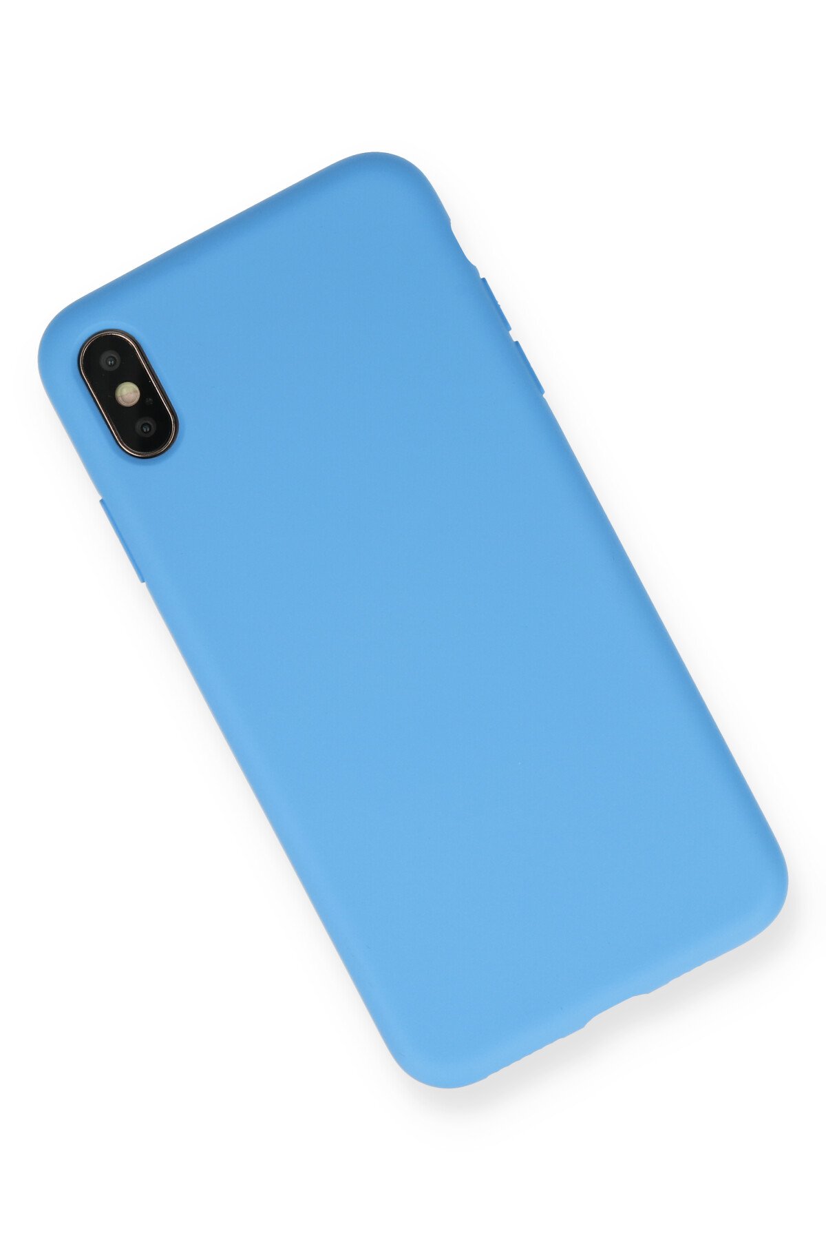 Newface iPhone XS Max Kılıf Simli Yüzüklü Silikon - Sarı
