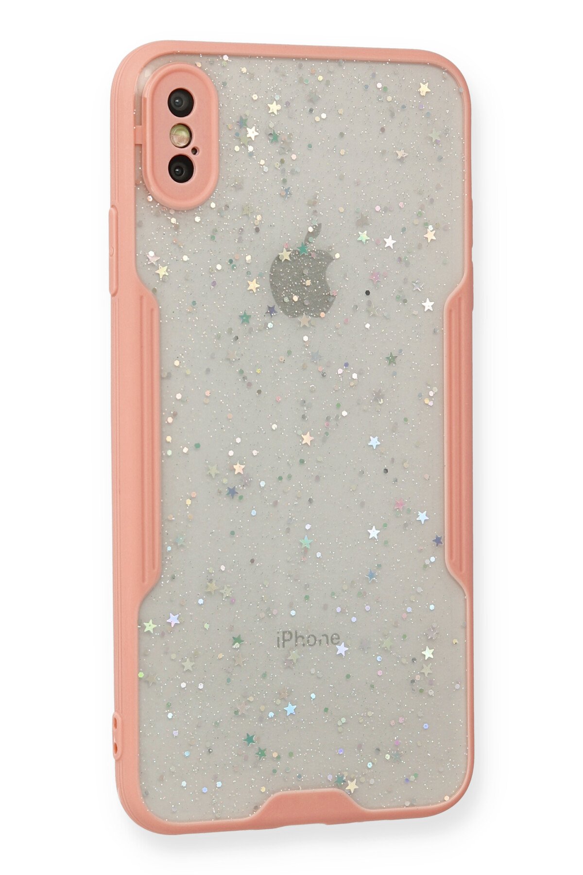 Newface iPhone XS Max Kılıf Miami Şeffaf Silikon - Kırmızı