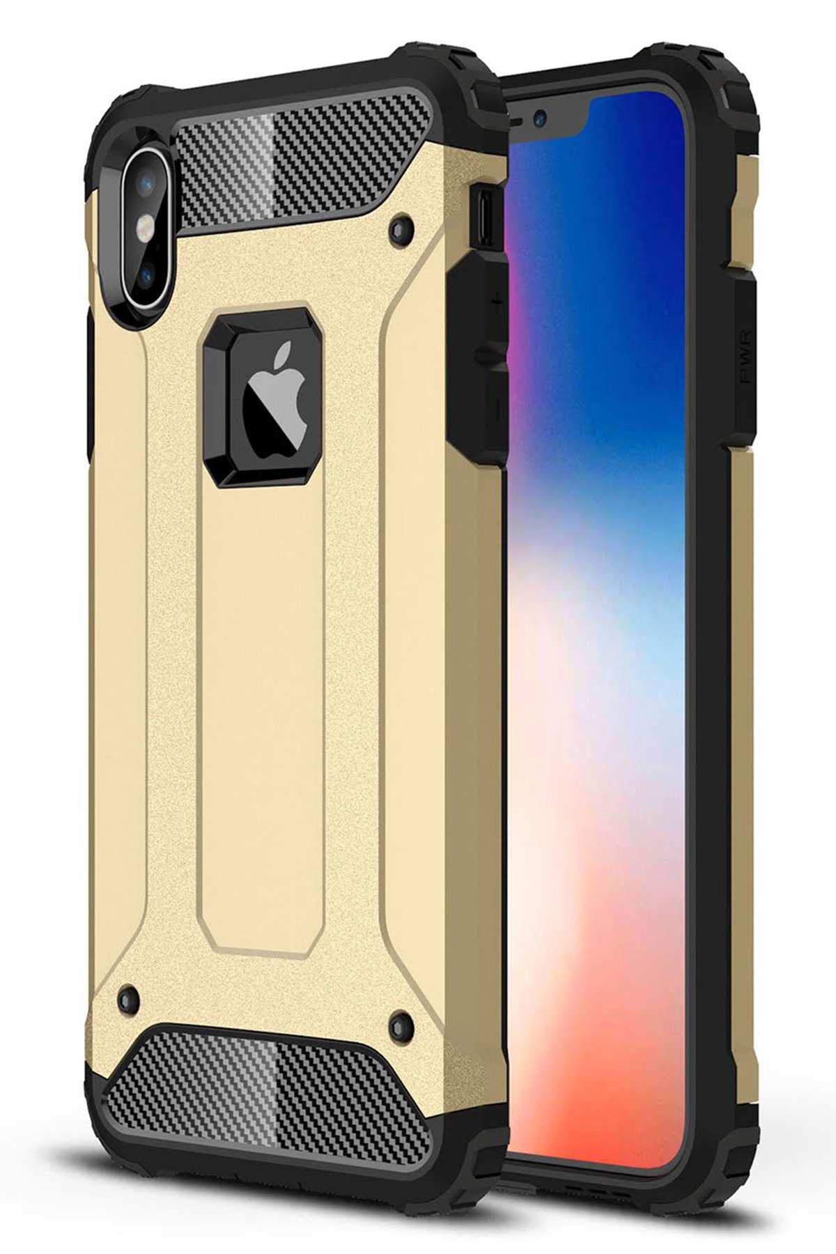 Newface iPhone XS Max Kılıf Gros Yüzüklü Silikon - Kırmızı